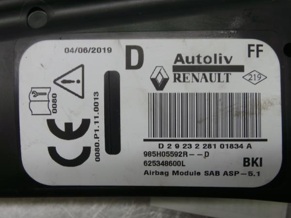 Airbag  Droite RENAULT Captur (J5_) Imagem-3