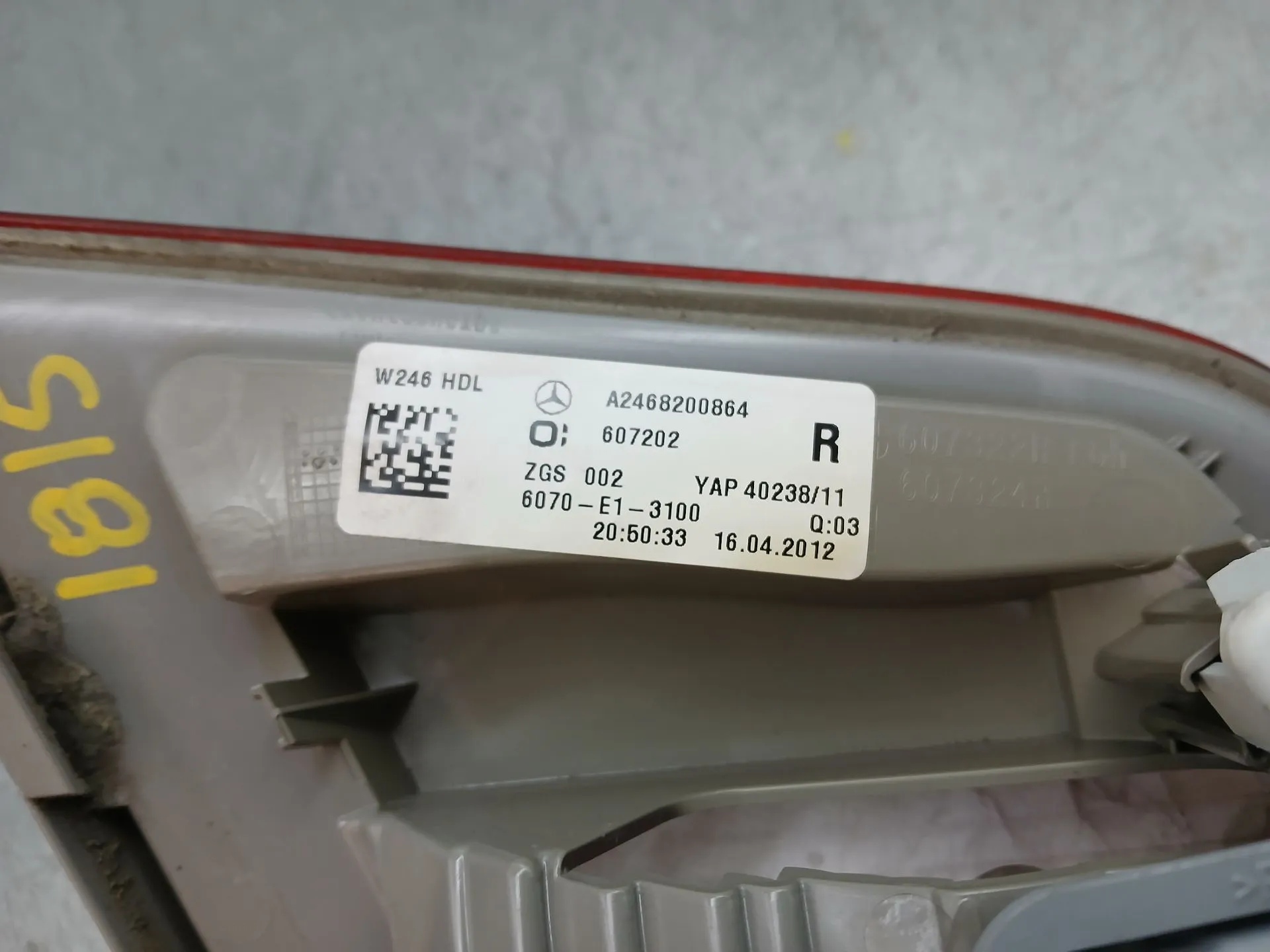 Fanale Destro Baule MERCEDES-BENZ Classe B (W246, W242) Imagem-3