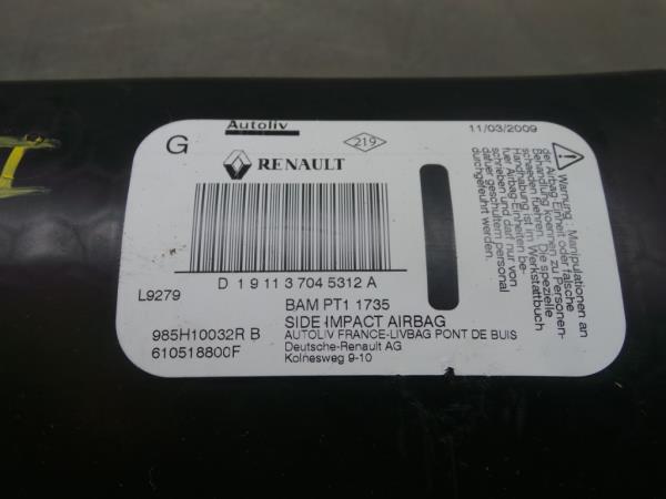 Airbag banco esquerdo RENAULT Megane III (BZ0_) Imagem-3