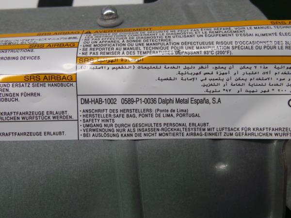 Left Curtain Airbag NISSAN Leaf EV (ZE0) Imagem-1