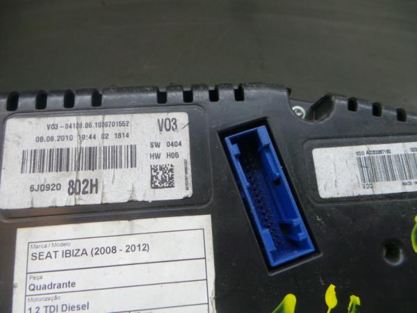 Quadrante / painel de instrumentos SEAT Ibiza IV (6J5, 6P1) Imagem-2