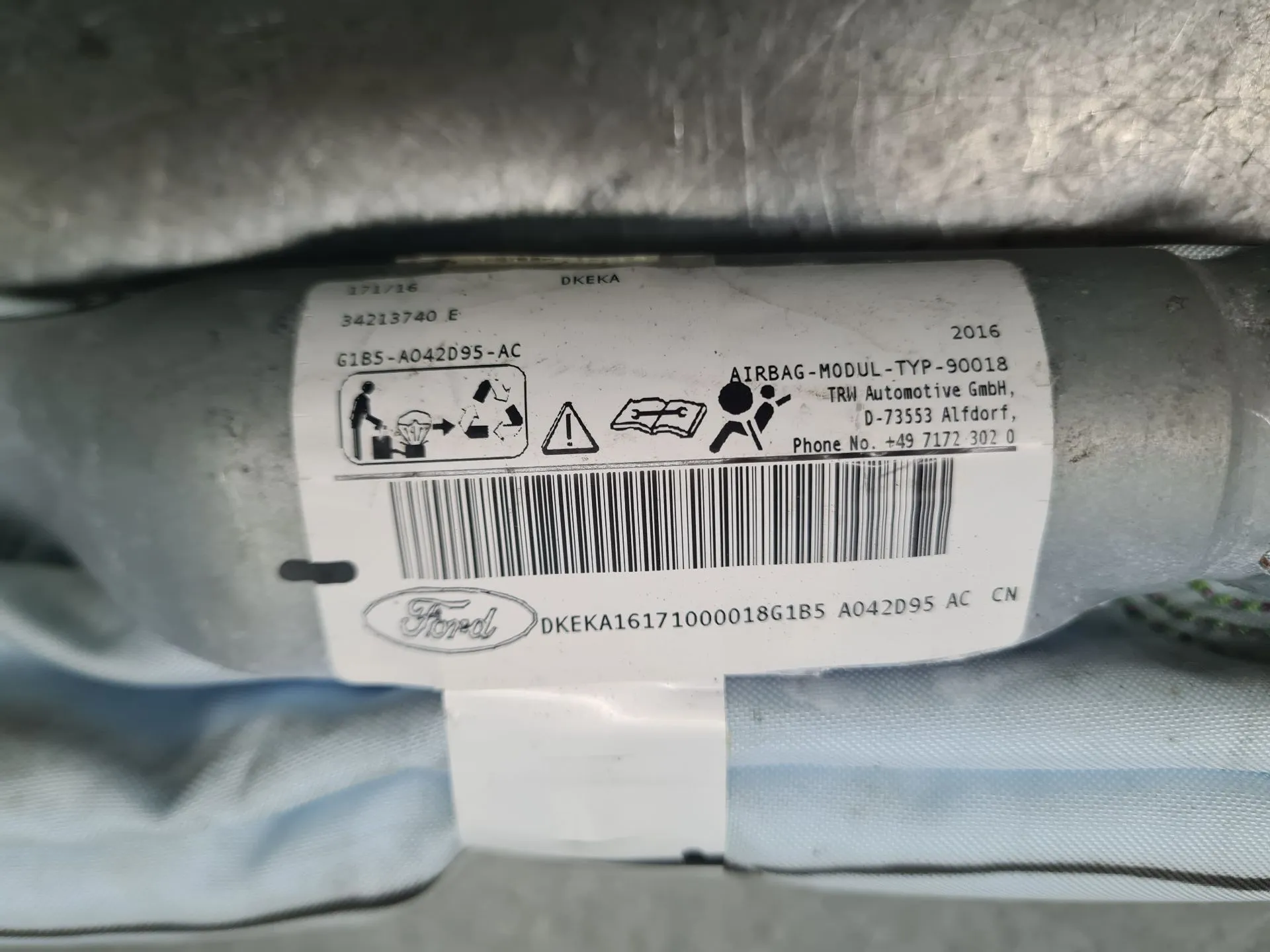 Left Curtain Airbag FORD Ka+ Imagem-3