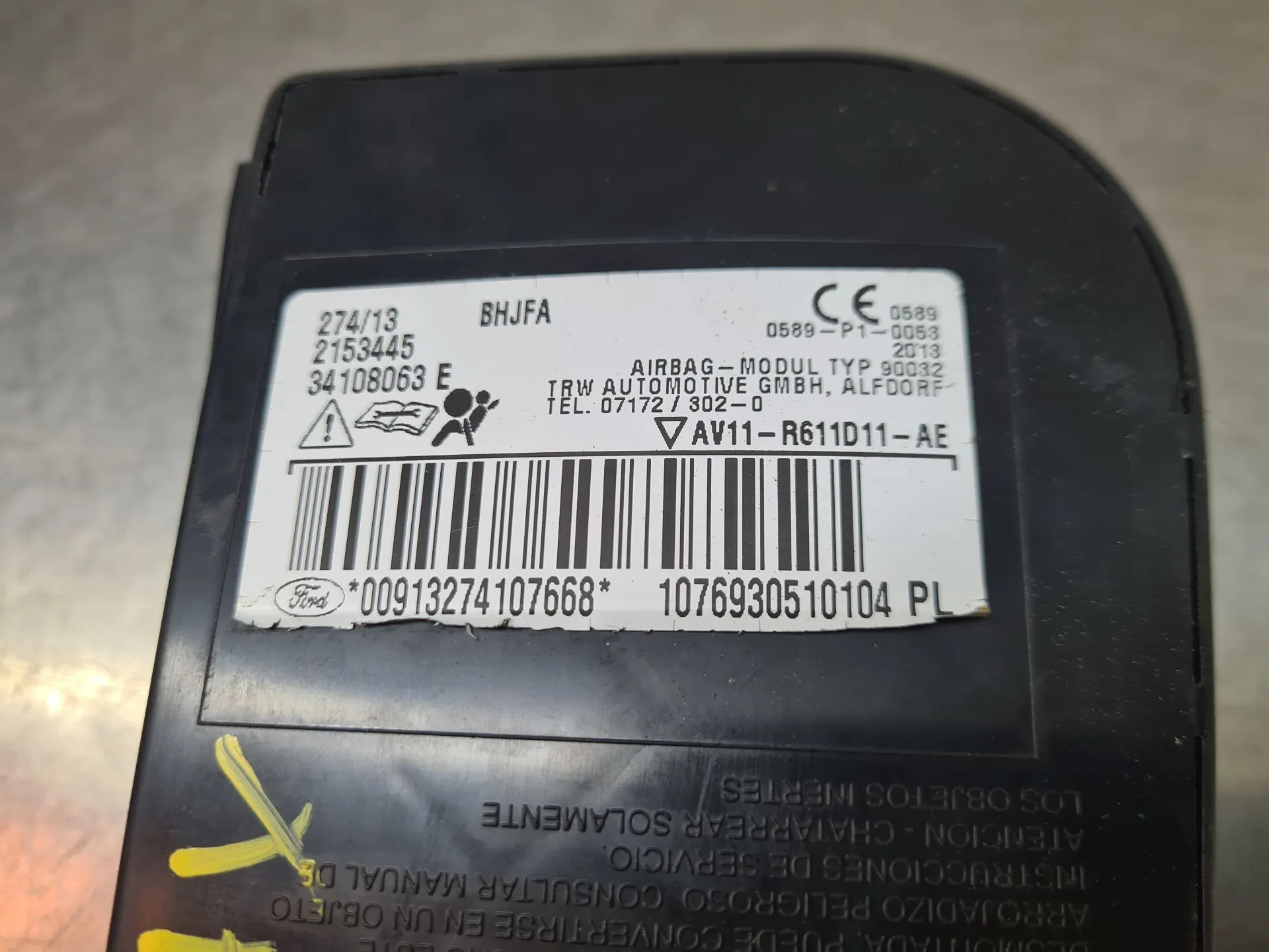 Airbag Guache FORD B-Max (JK) Imagem-3