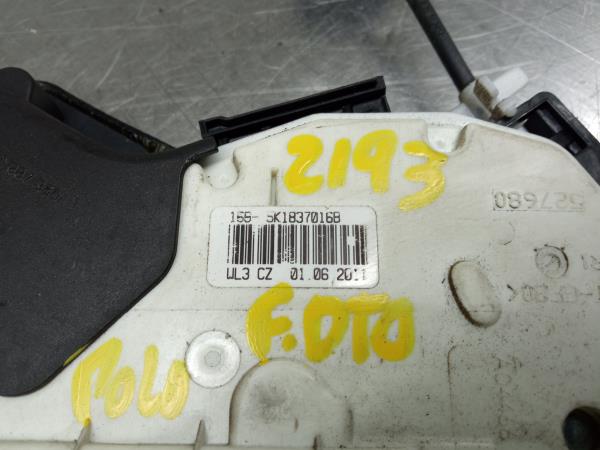 Serrure Avant Droite VOLKSWAGEN Polo (6R, 6C) Imagem-3