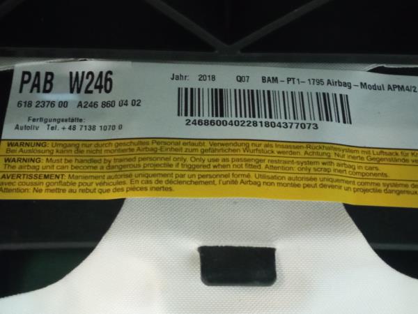 Kit de airbags MERCEDES-BENZ Classe B (W246, W242) Imagem-5