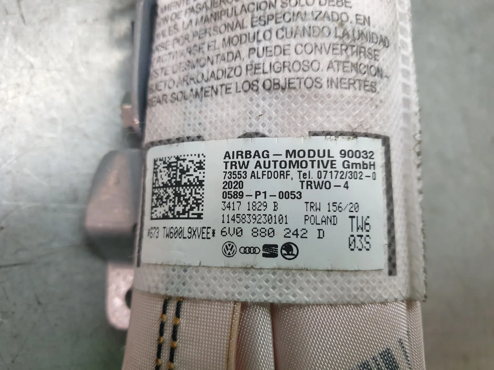 Airbag Destro SKODA Fabia III Hatchback (NJ3) Imagem-3