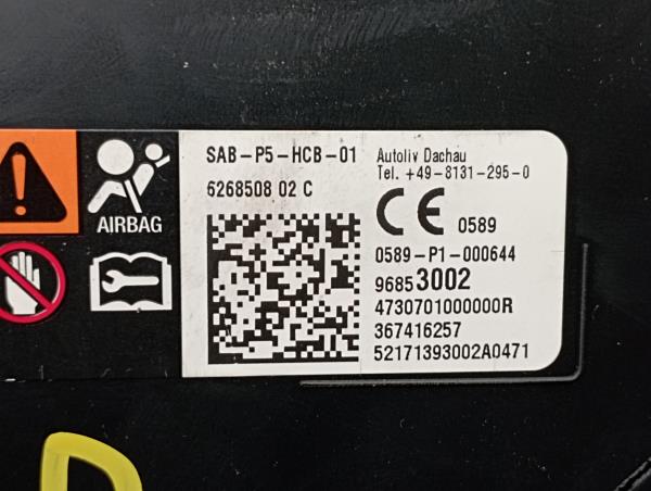 Right Seat Airbag OPEL Corsa E Imagem-2