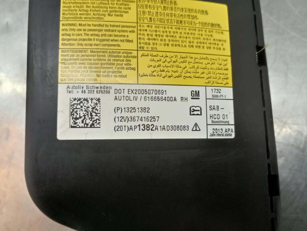 Right Seat Airbag OPEL Astra J Imagem-2