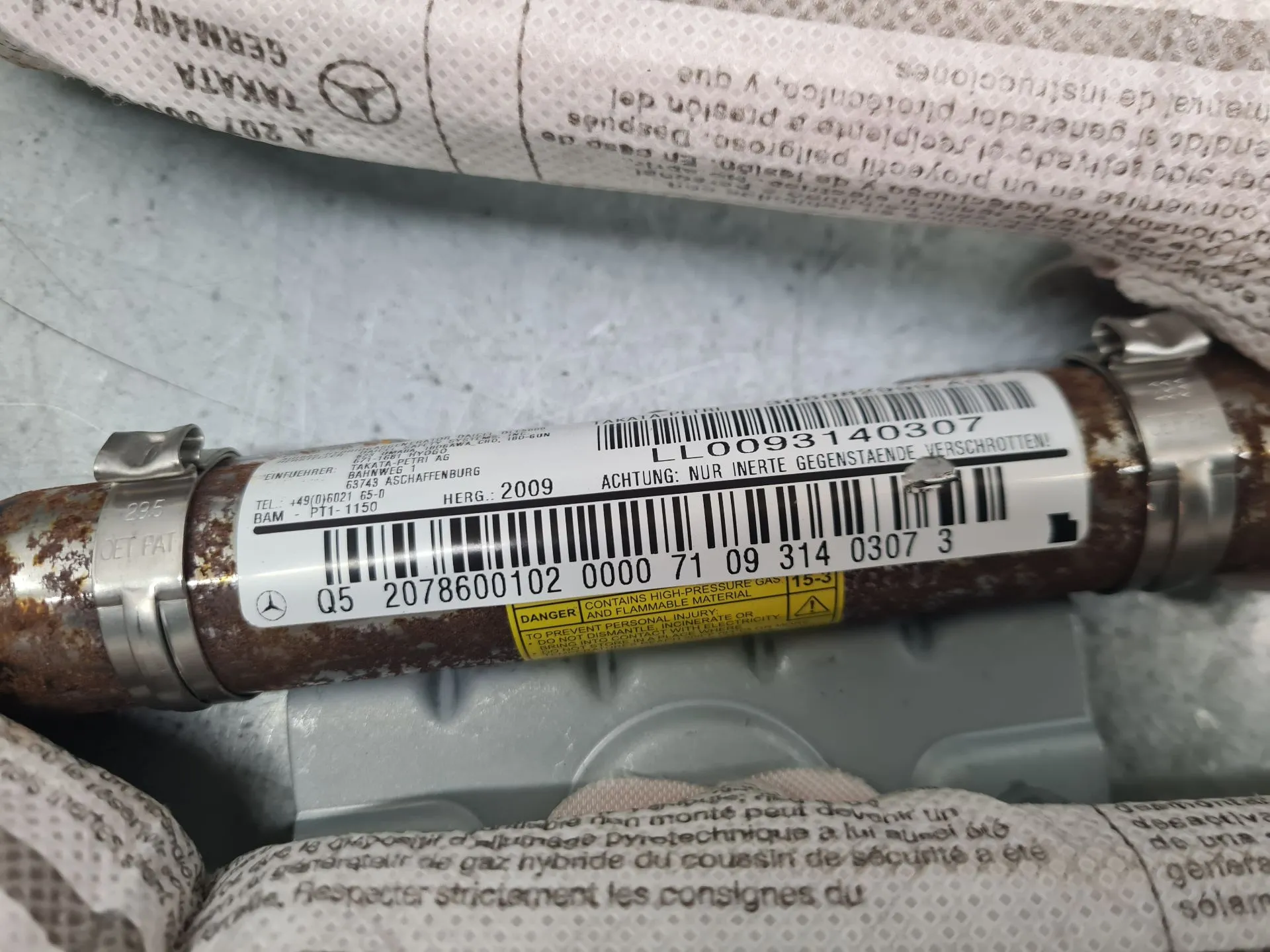 Airbag Cortinha Izquierdo MERCEDES-BENZ Classe E Coupé (C207) Imagem-3