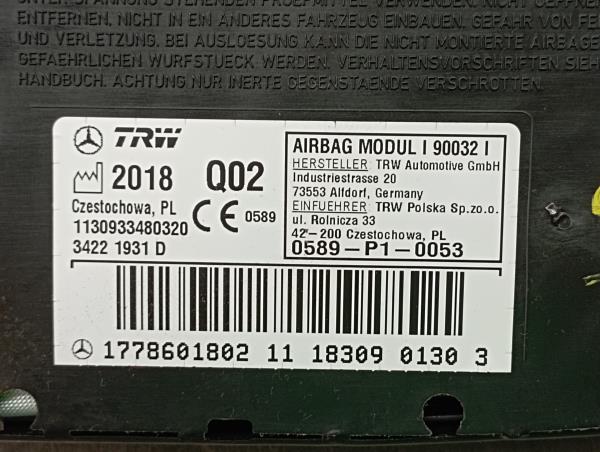 Airbag banco direito MERCEDES-BENZ Classe A (W177) Imagem-2