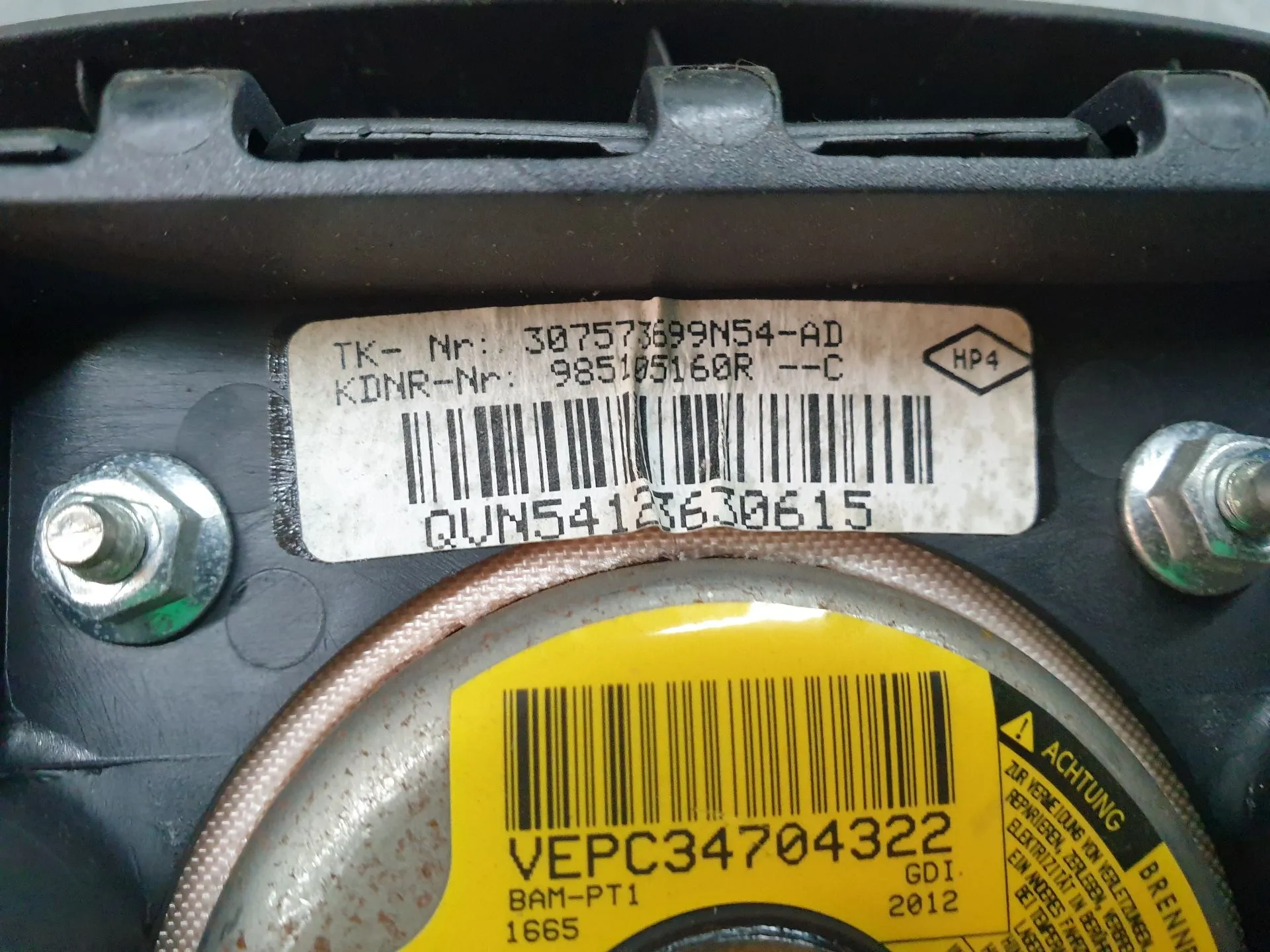 Airbag du Volant DACIA Lodgy (JS_) Imagem-3