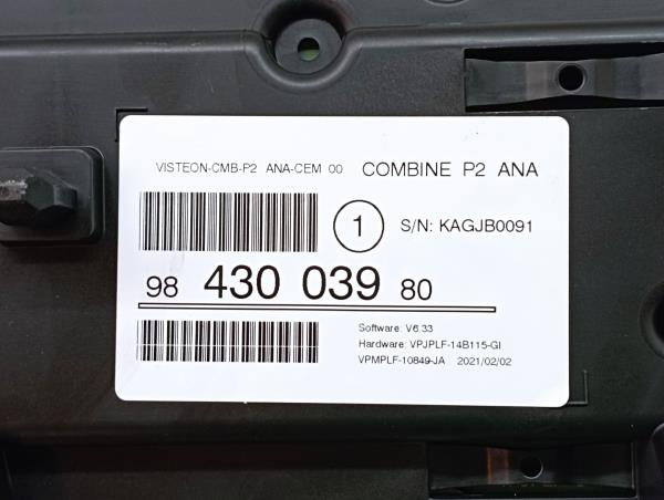 Instrument cluster PEUGEOT 208 II Imagem-3
