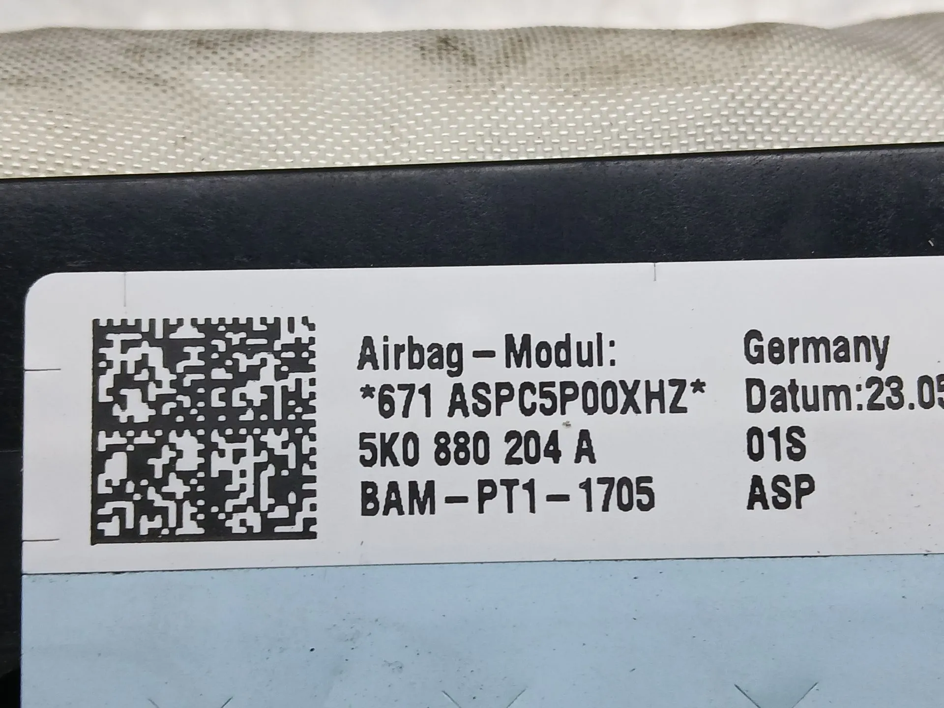 Airbag passageiro VOLKSWAGEN Golf VI (5K1) Imagem-2