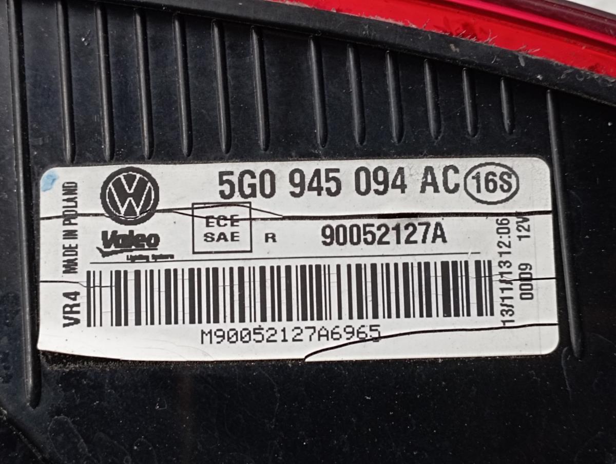 Fanale Destro Baule VOLKSWAGEN Golf VII (5G1, BQ1, BE1, BE2) Imagem-3