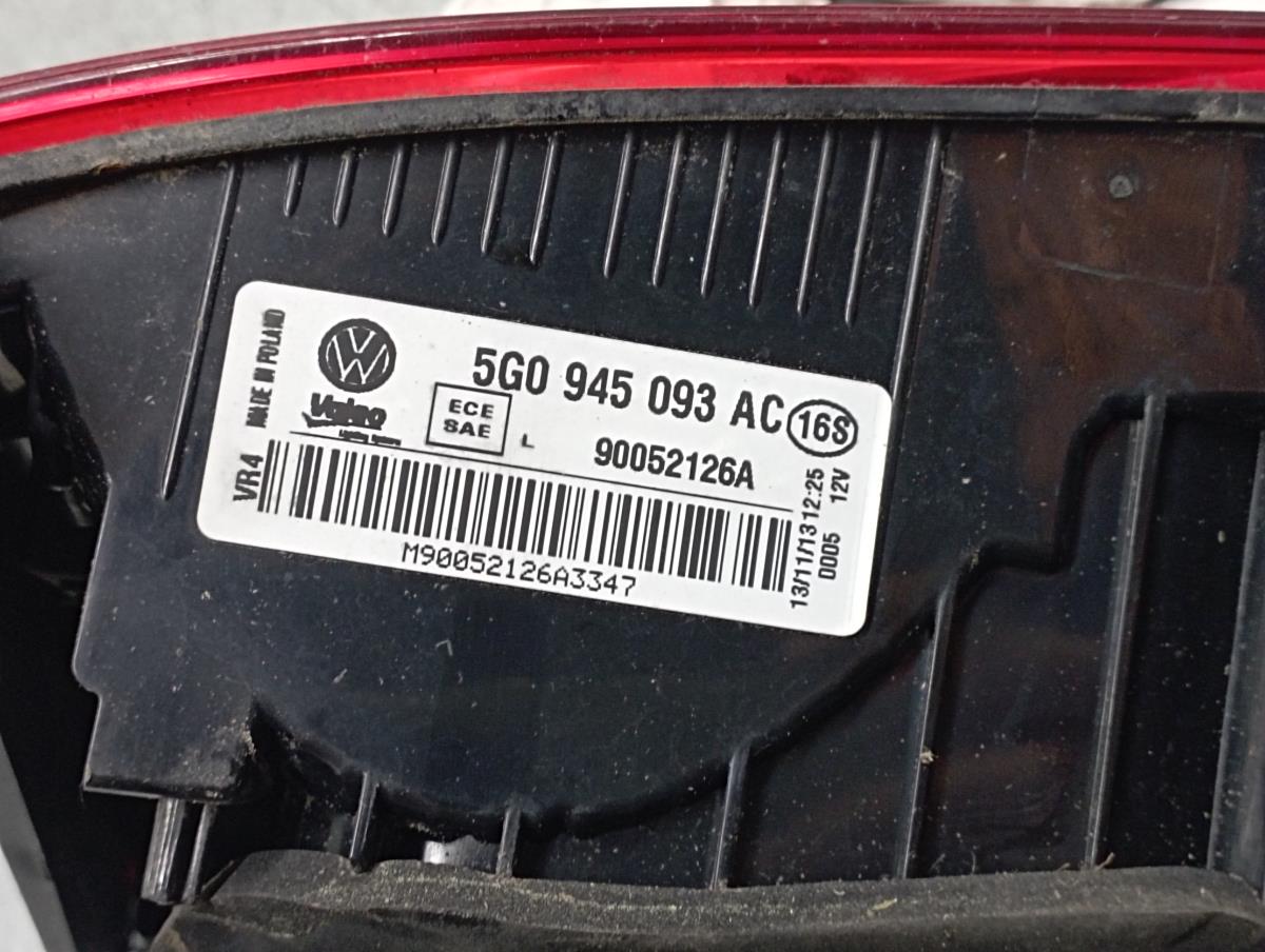 Feu de coffre Gauche VOLKSWAGEN Golf VII (5G1, BQ1, BE1, BE2) Imagem-3