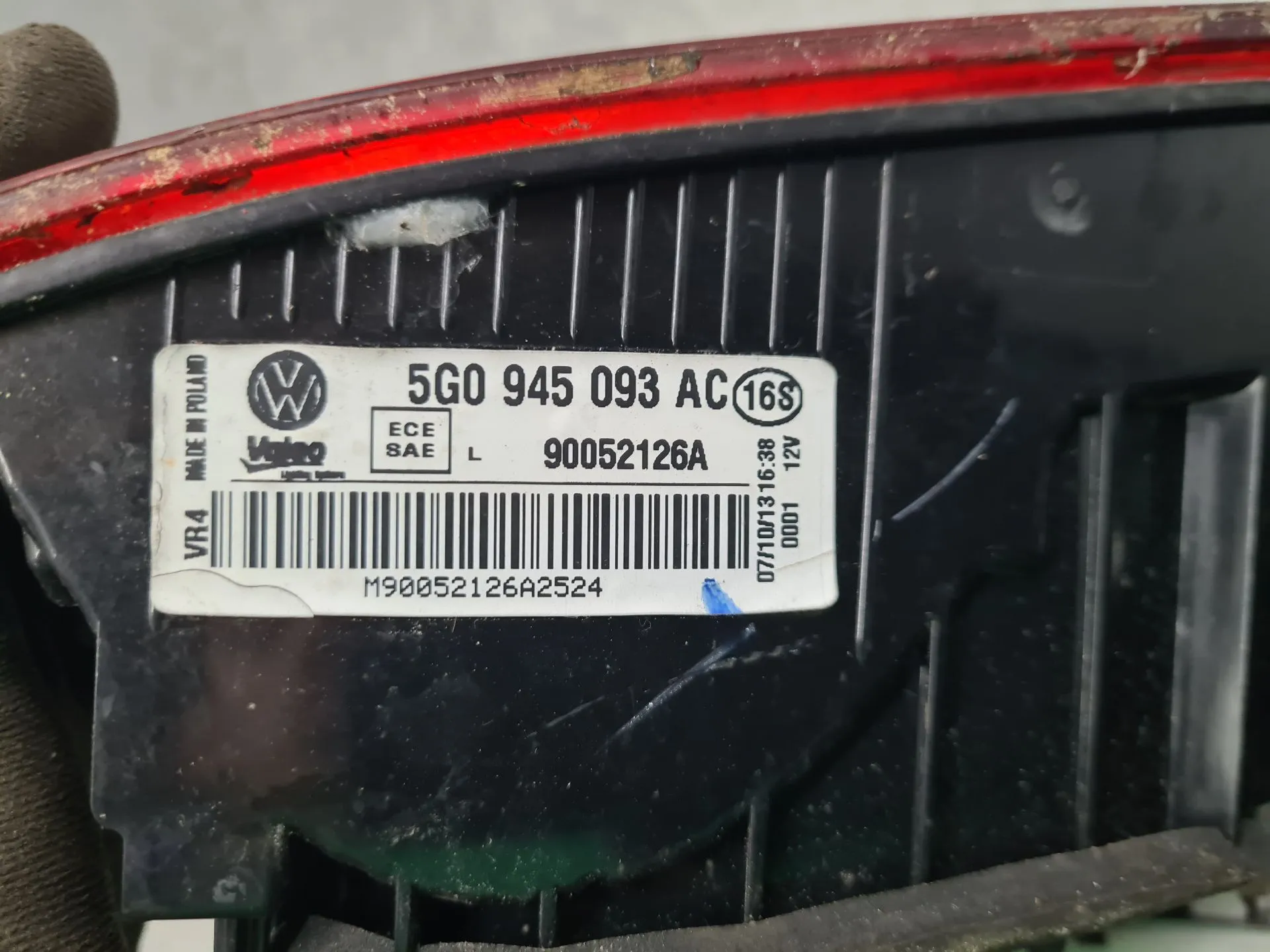 Feu de coffre Gauche VOLKSWAGEN Golf VII (5G1, BQ1, BE1, BE2) Imagem-3