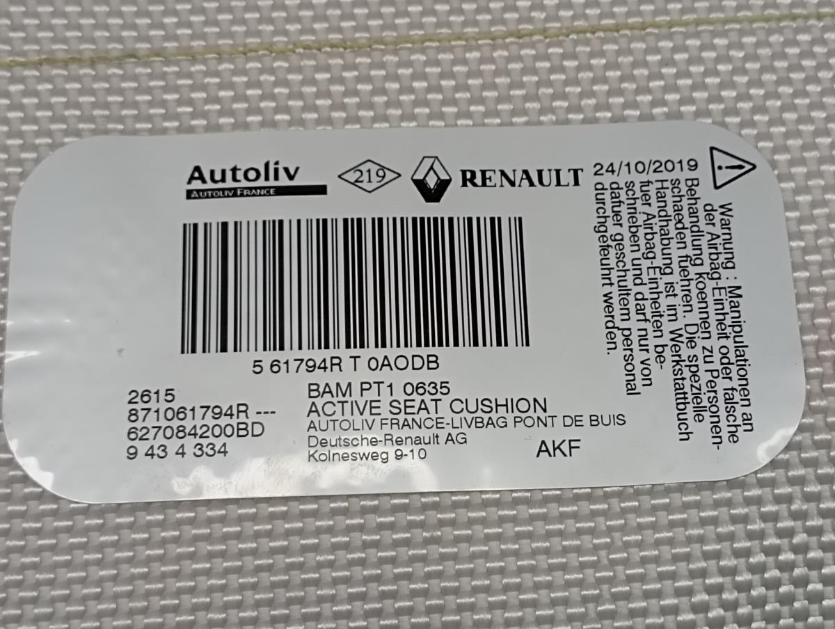 Airbag Rodilla RENAULT Zoe (BFM_) Imagem-2