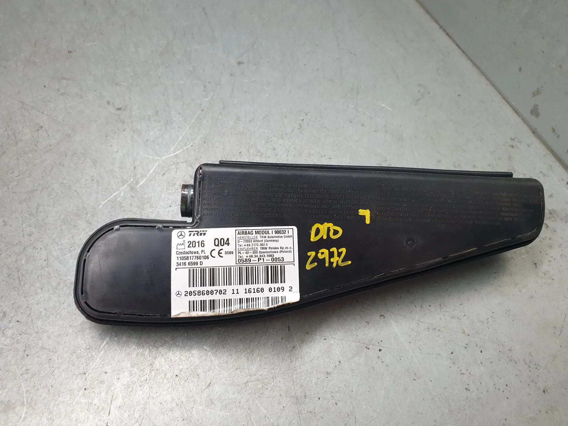 Airbag Destro MERCEDES-BENZ Classe C Carrinha (S205)