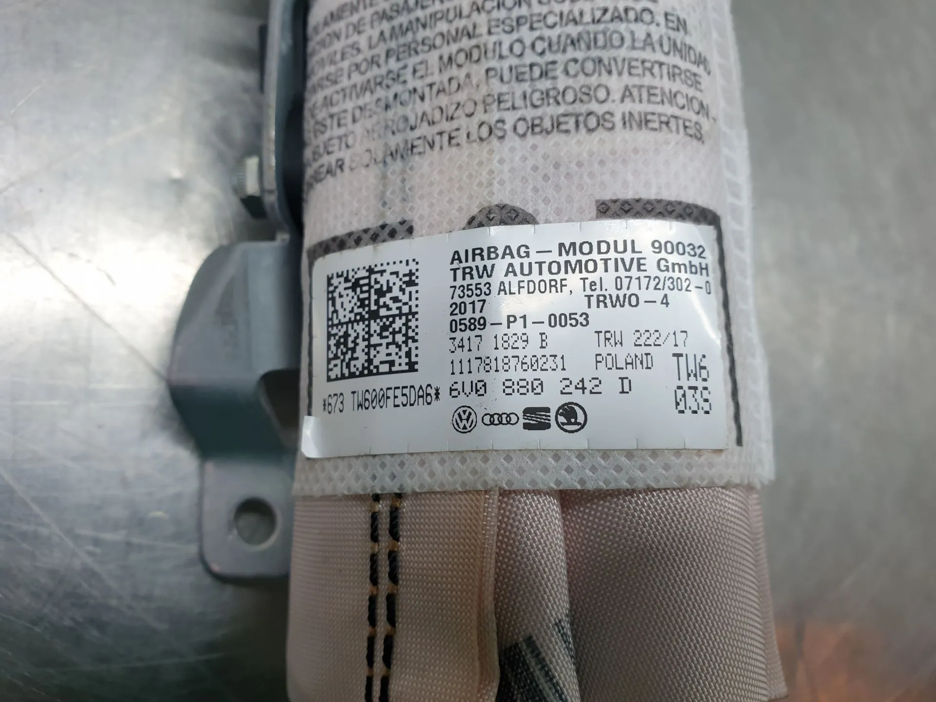 Airbag Derecho SKODA Fabia III Hatchback (NJ3) Imagem-3