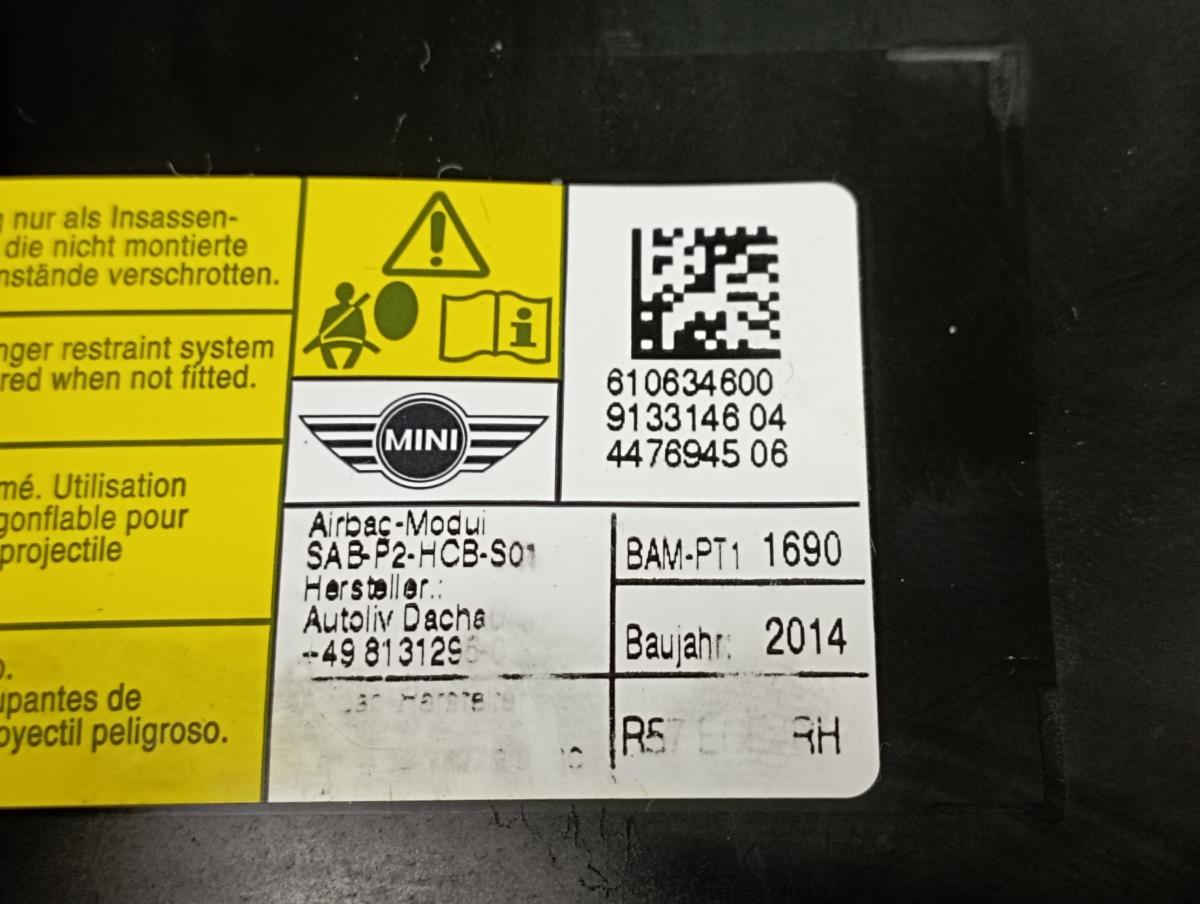 Right Seat Airbag MINI Mini Cabrio (R57) Imagem-5