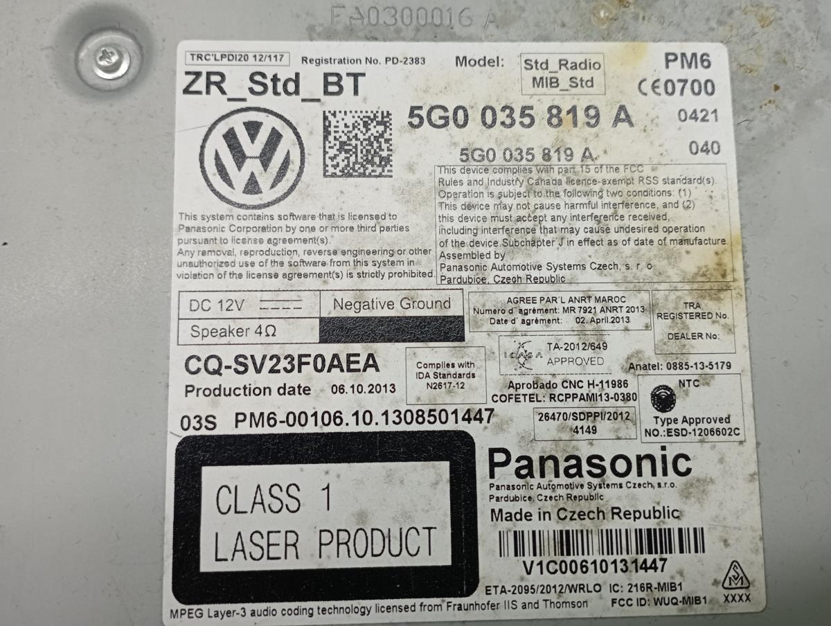 Kit Auto-rádio VOLKSWAGEN Golf VII (5G1, BQ1, BE1, BE2) Imagem-6