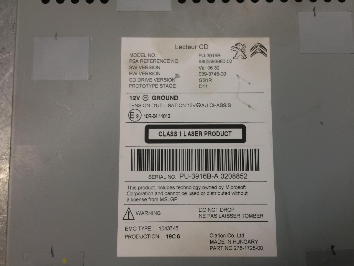 Lettore CD / Scatola PEUGEOT 308 II Imagem-2