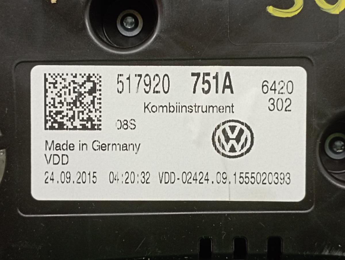 Quadrante / painel de instrumentos VOLKSWAGEN Golf Sportsvan (AM1) Imagem-5