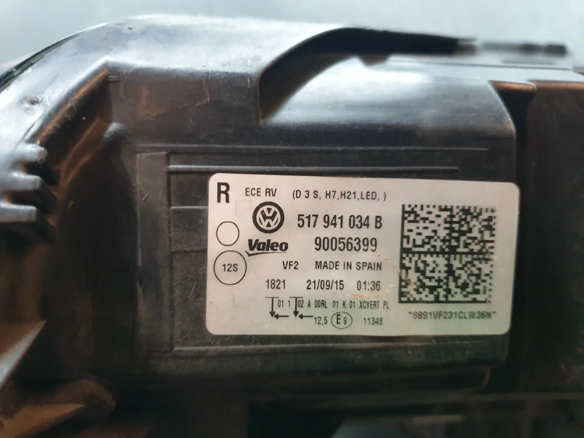 Phare avant Droit VOLKSWAGEN Golf Sportsvan (AM1) Imagem-9