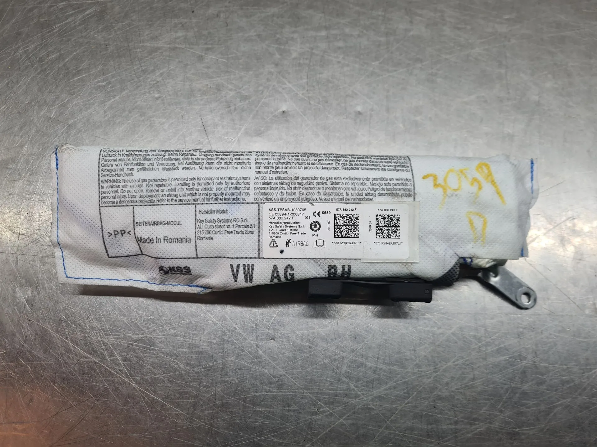 Right Seat Airbag SKODA Karoq (NU7) Imagem-2