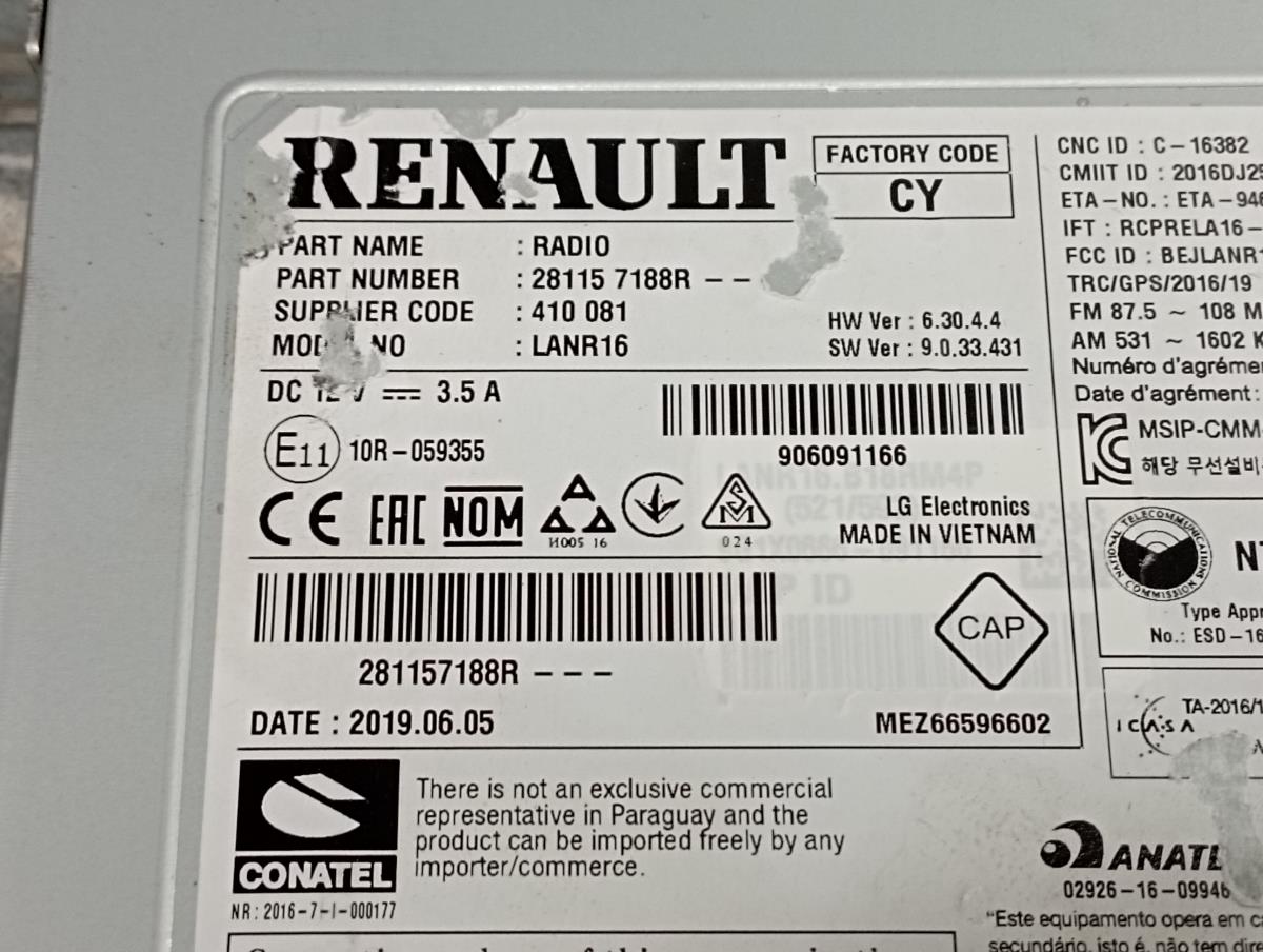 Kit Auto-rádio RENAULT Megane IV (B9A/M_) Imagem-9