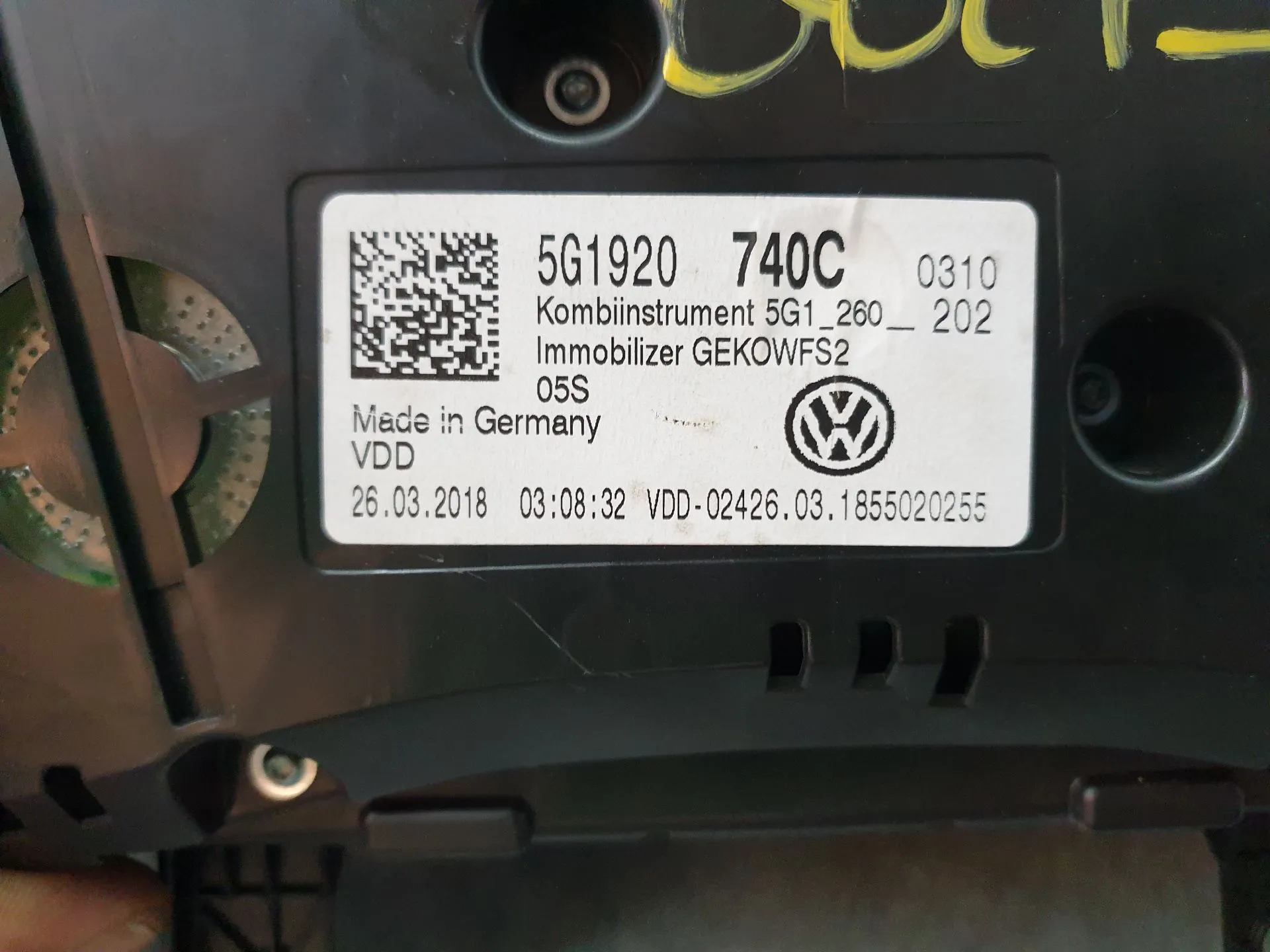 Compteur de vitesse VOLKSWAGEN Golf VII (5G1, BQ1, BE1, BE2) Imagem-6