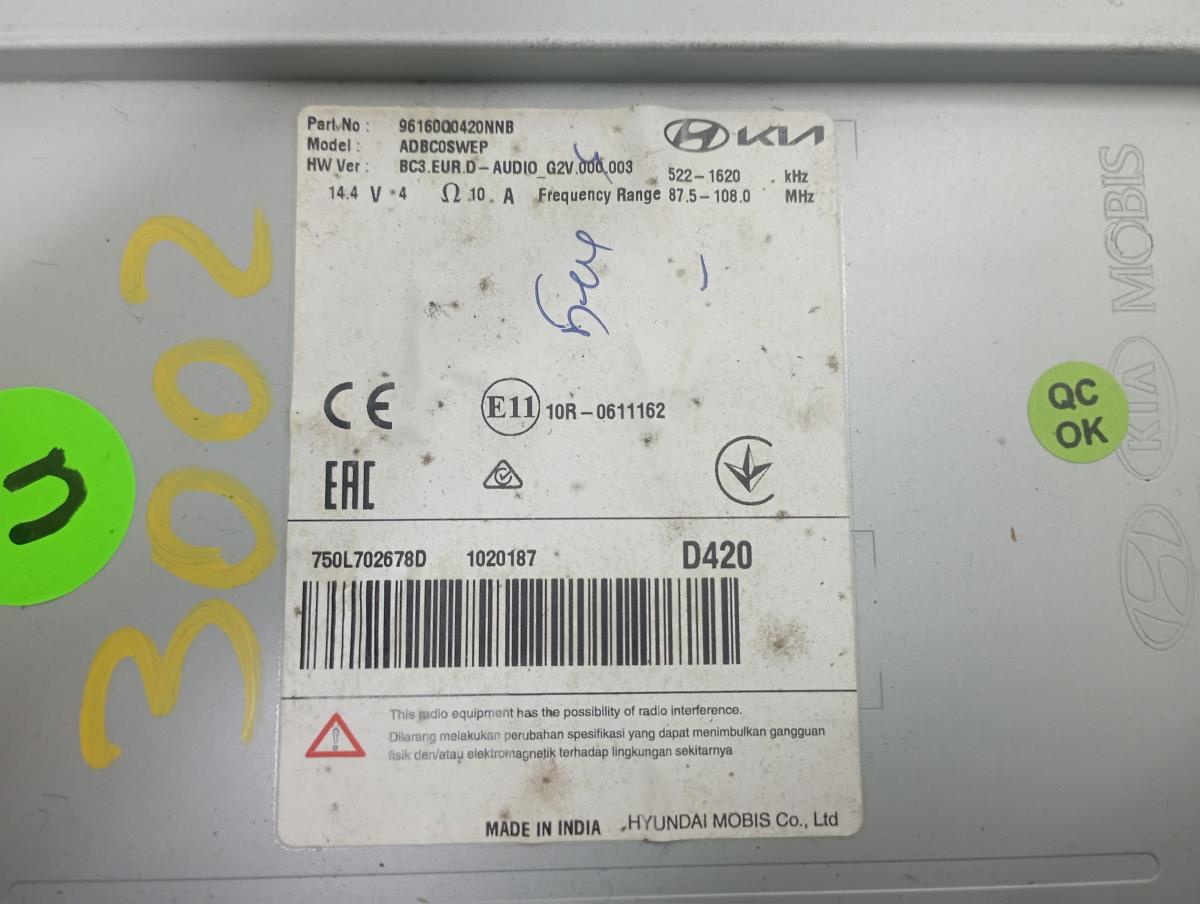 Car radio HYUNDAI i20 (BC3, BI3) Imagem-3