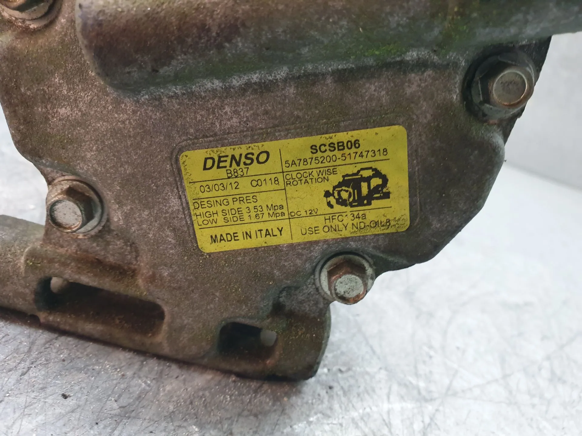 AC compressor FIAT 500 (312_) Imagem-3