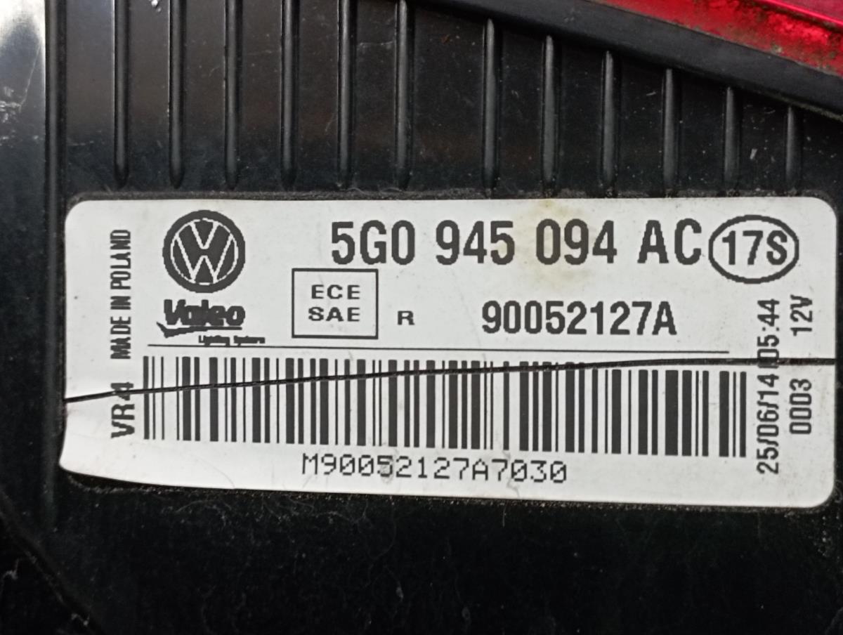 Fanale Destro Baule VOLKSWAGEN Golf VII (5G1, BQ1, BE1, BE2) Imagem-3