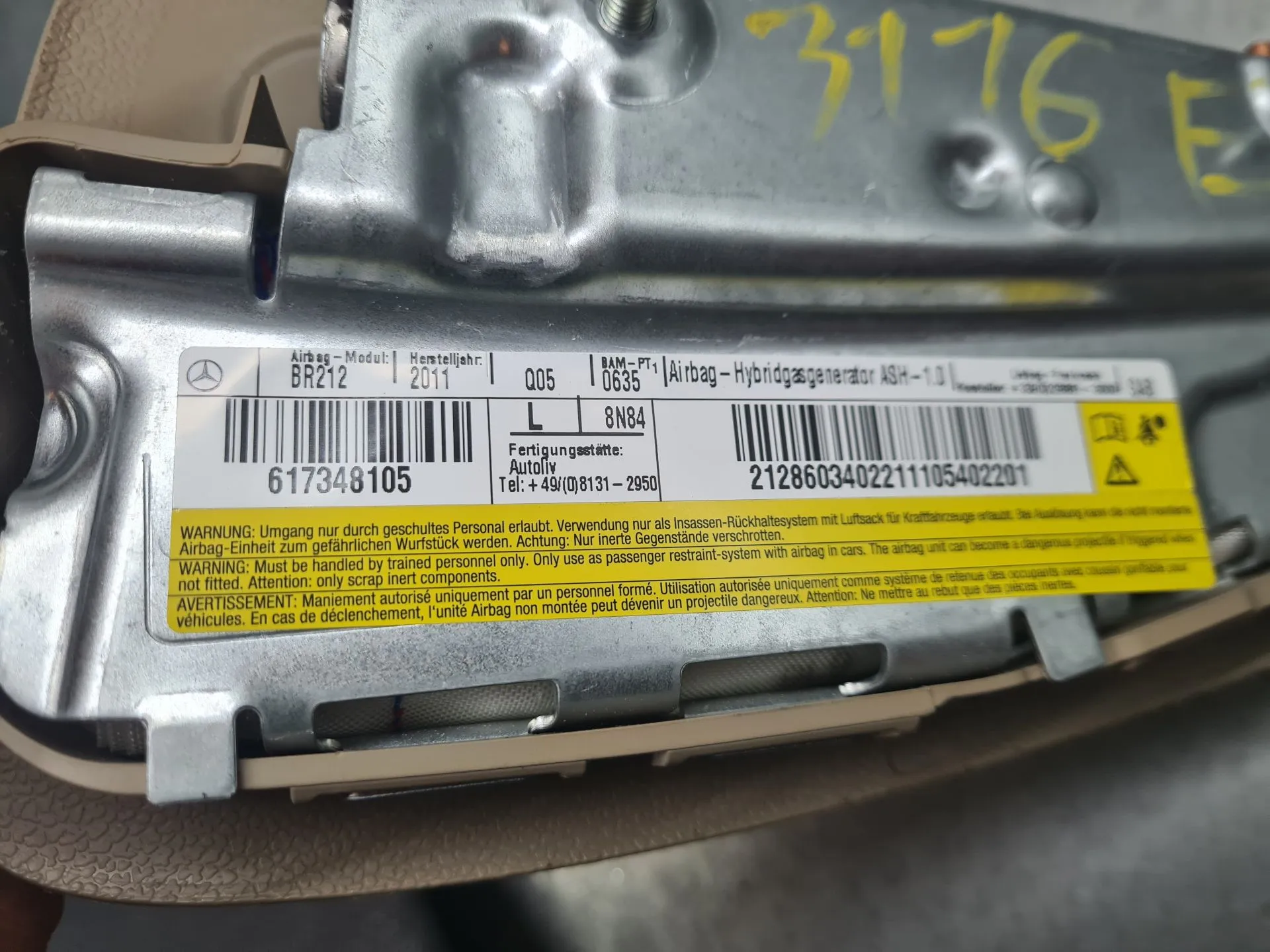 Airbag Izquierdo MERCEDES-BENZ Classe E (W212) Imagem-4