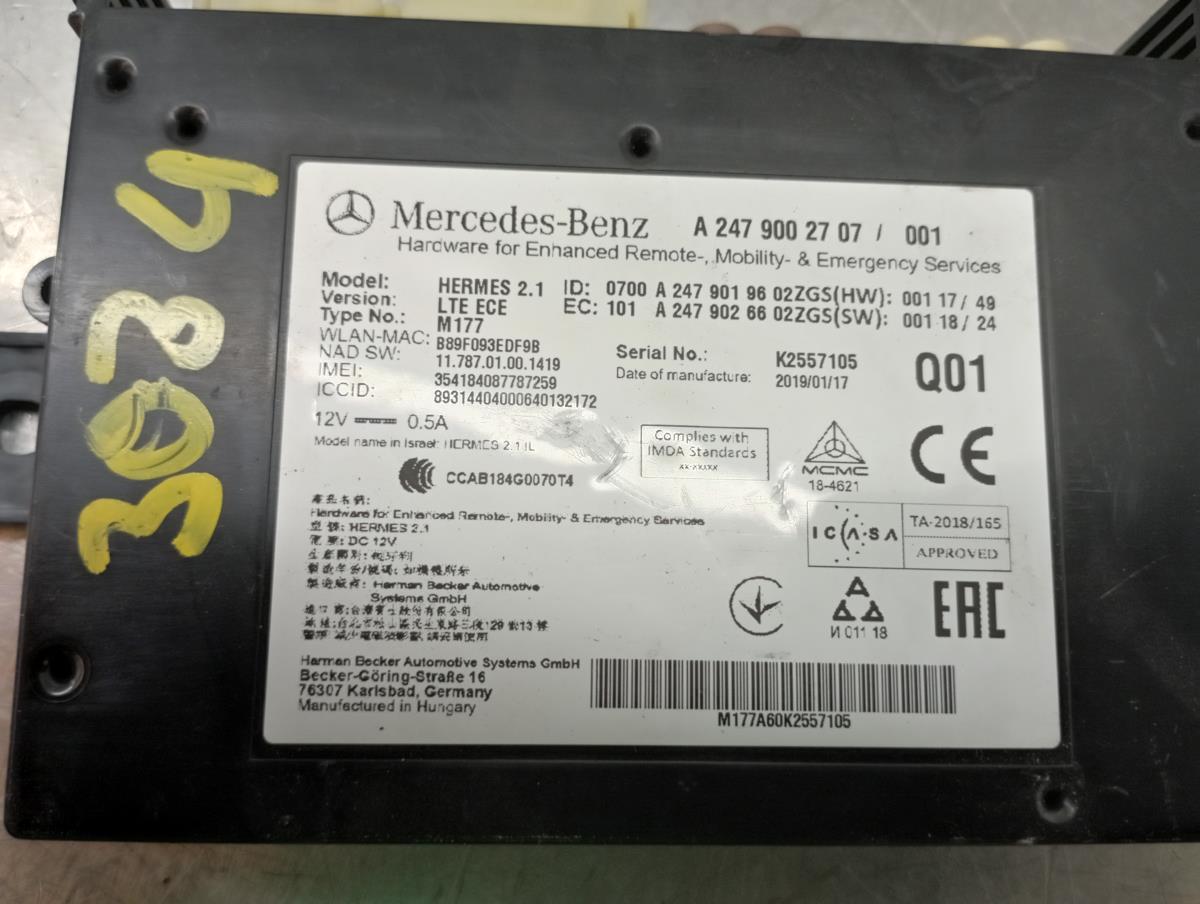 Module générique MERCEDES-BENZ Classe A (W177) Imagem-3