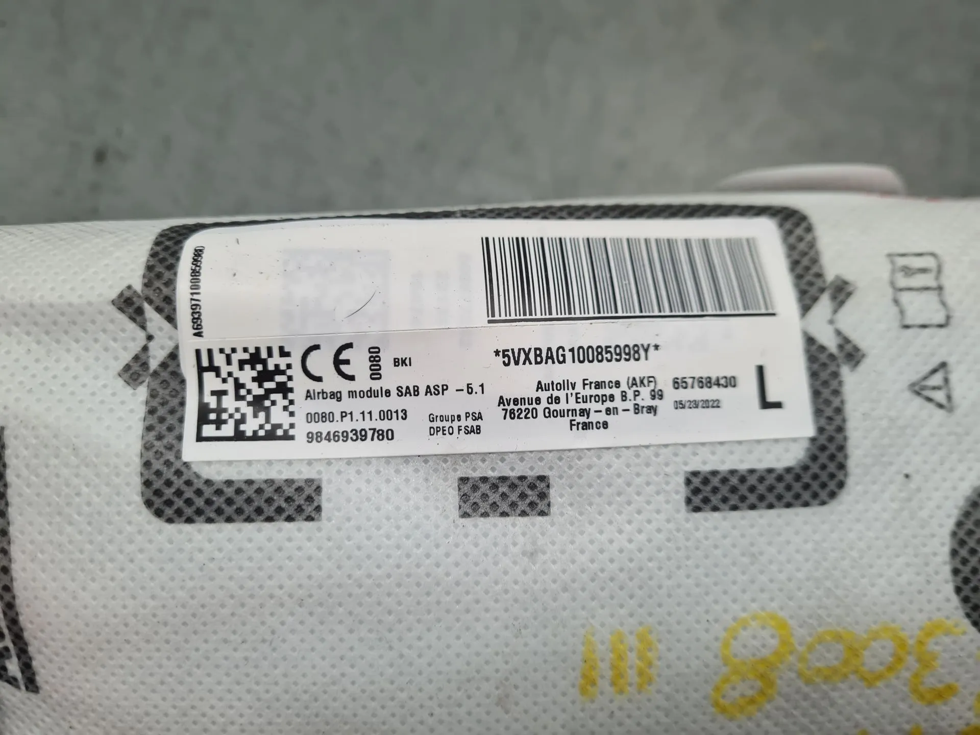 Airbag Sinistro PEUGEOT 308 III Imagem-3