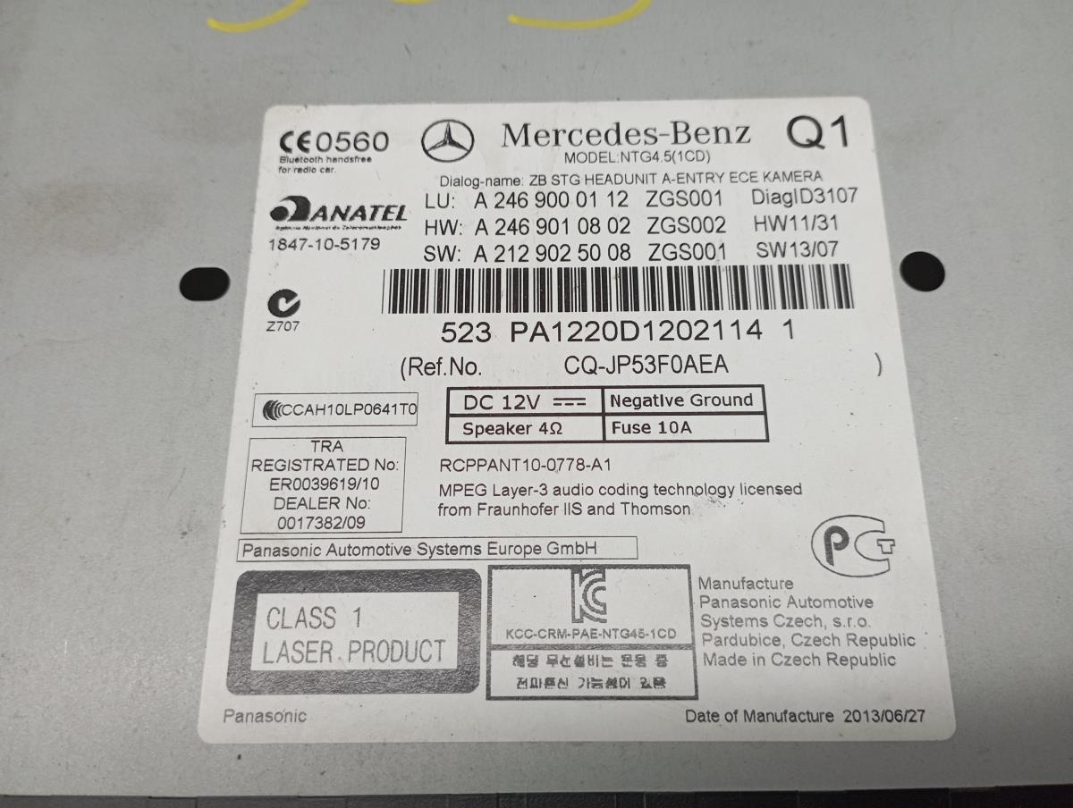 Kit Auto-rádio MERCEDES-BENZ Classe A (W176) Imagem-5