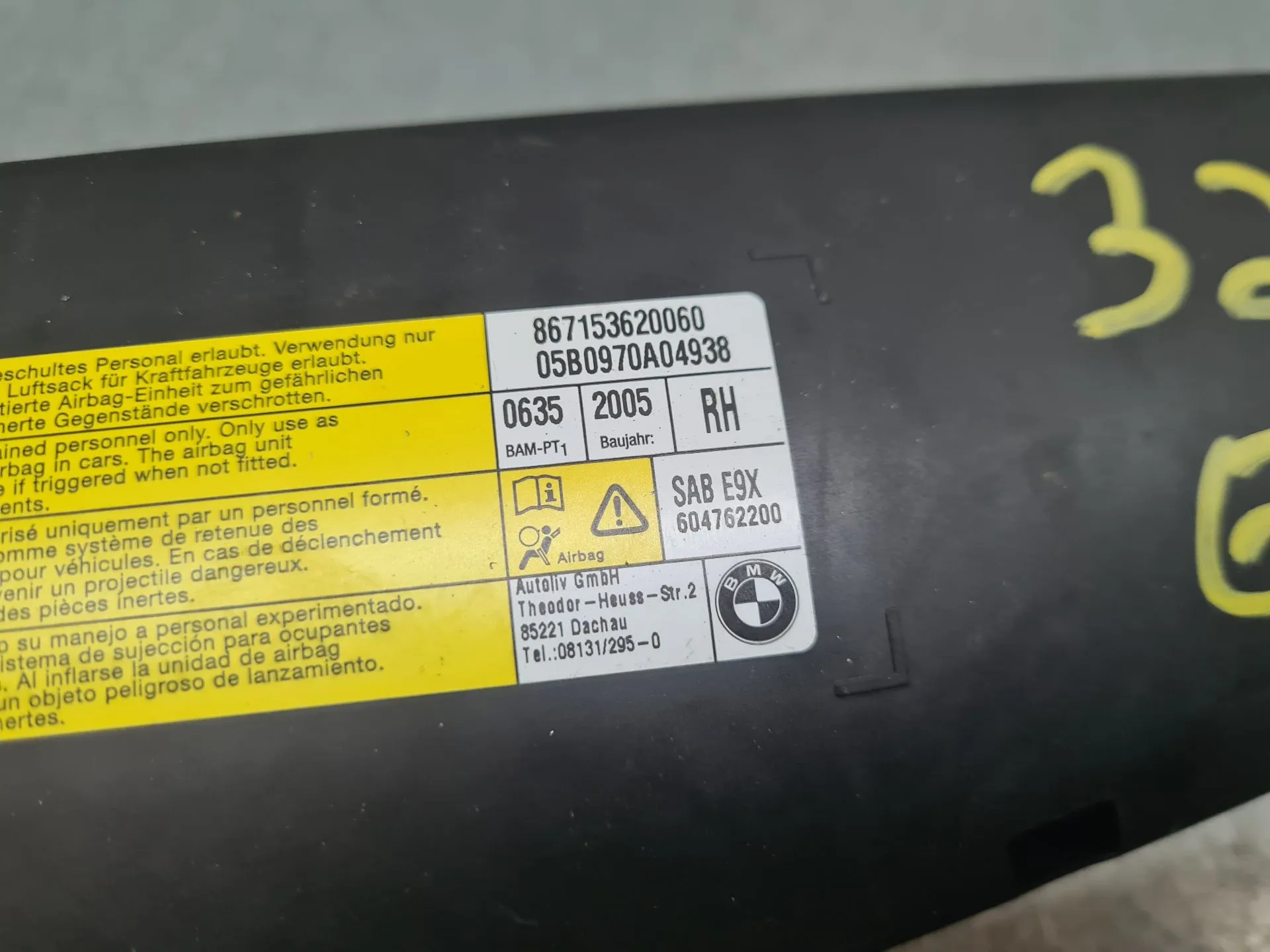 Airbag Destro BMW 3 (E90) Imagem-3