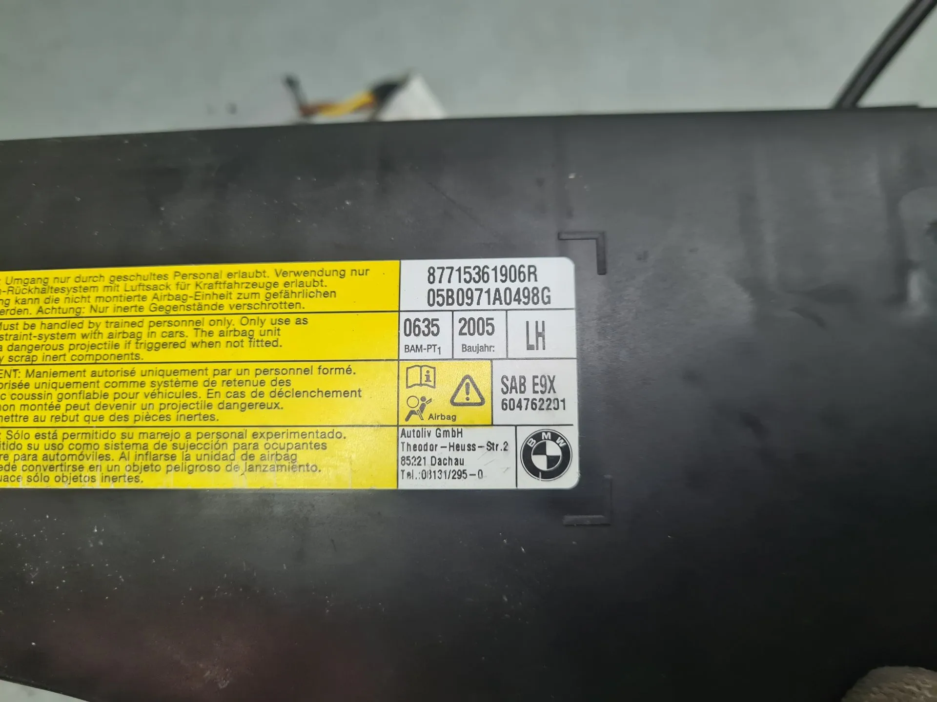 Airbag Sinistro BMW 3 (E90) Imagem-3