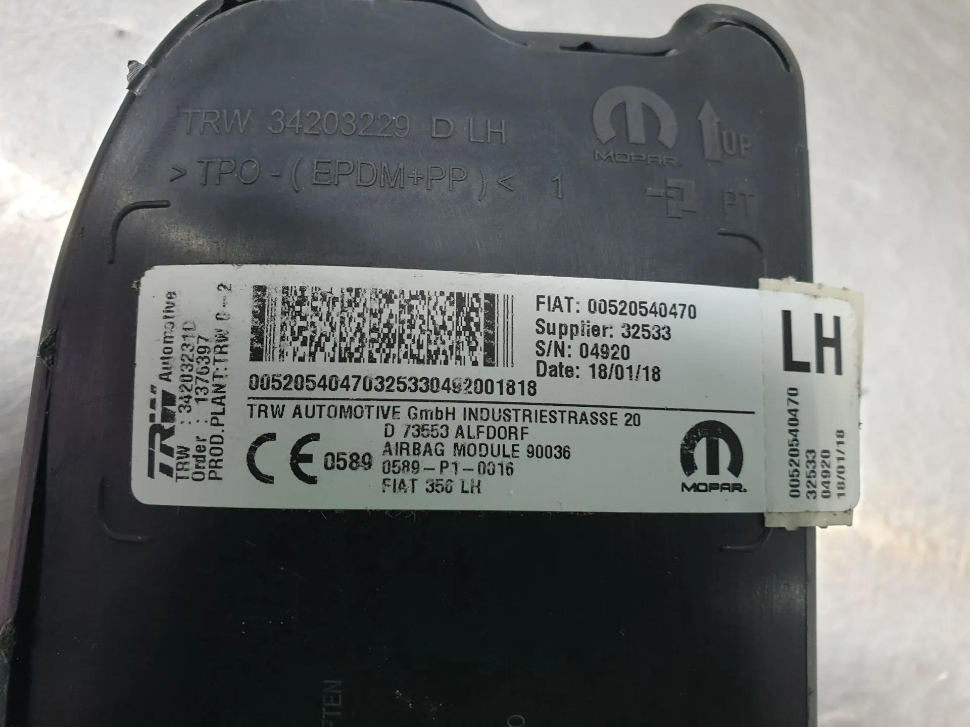 Airbag Izquierdo FIAT Tipo Hatchback (357_) Imagem-4