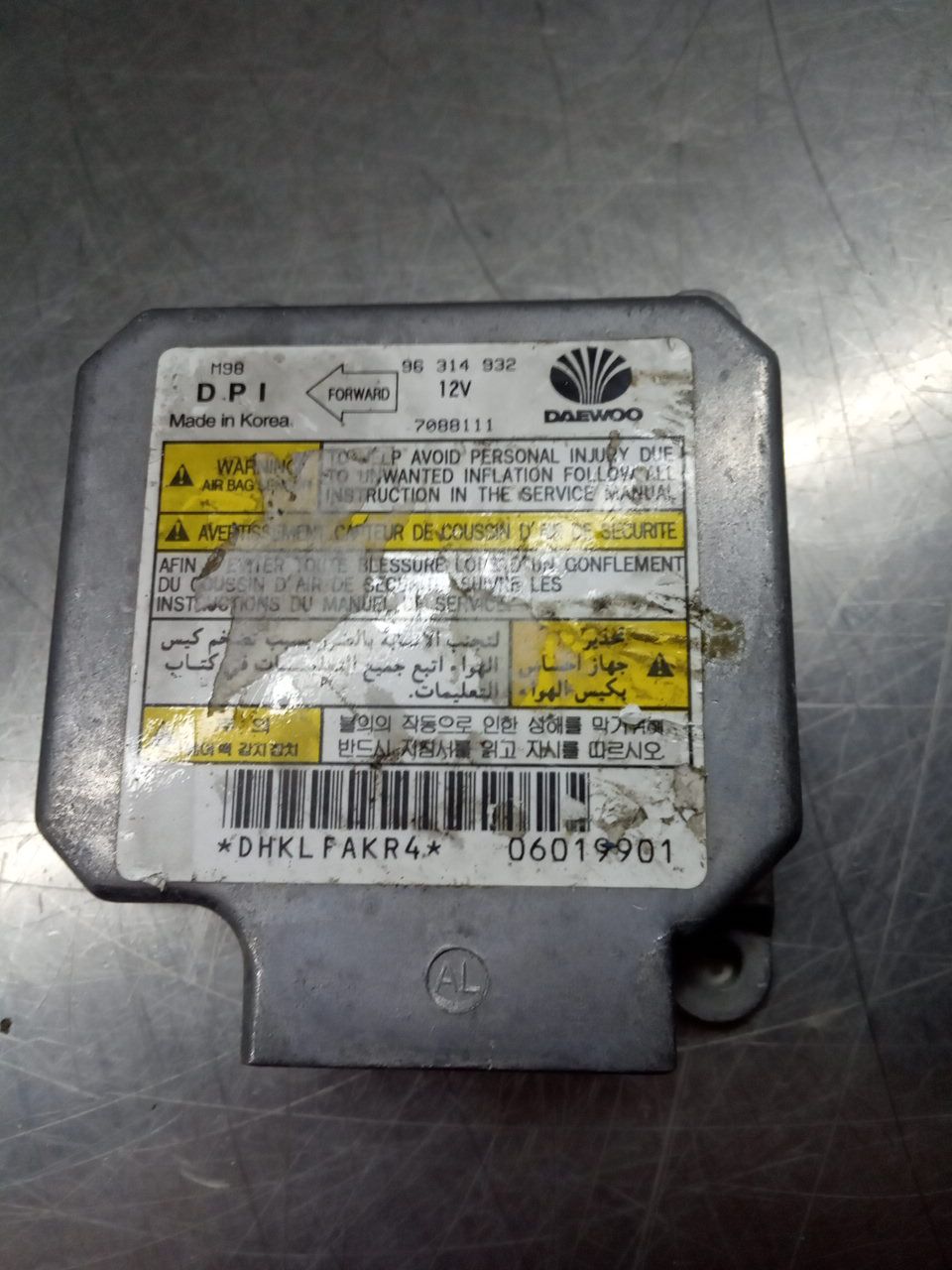 Airbag control unit / ECU Airbag DAEWOO Matiz (M100, M150)