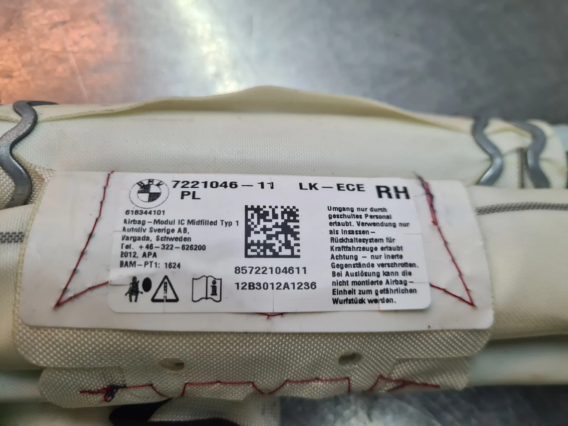 Airbag Rideau Droite BMW 1 (F21) Imagem-3