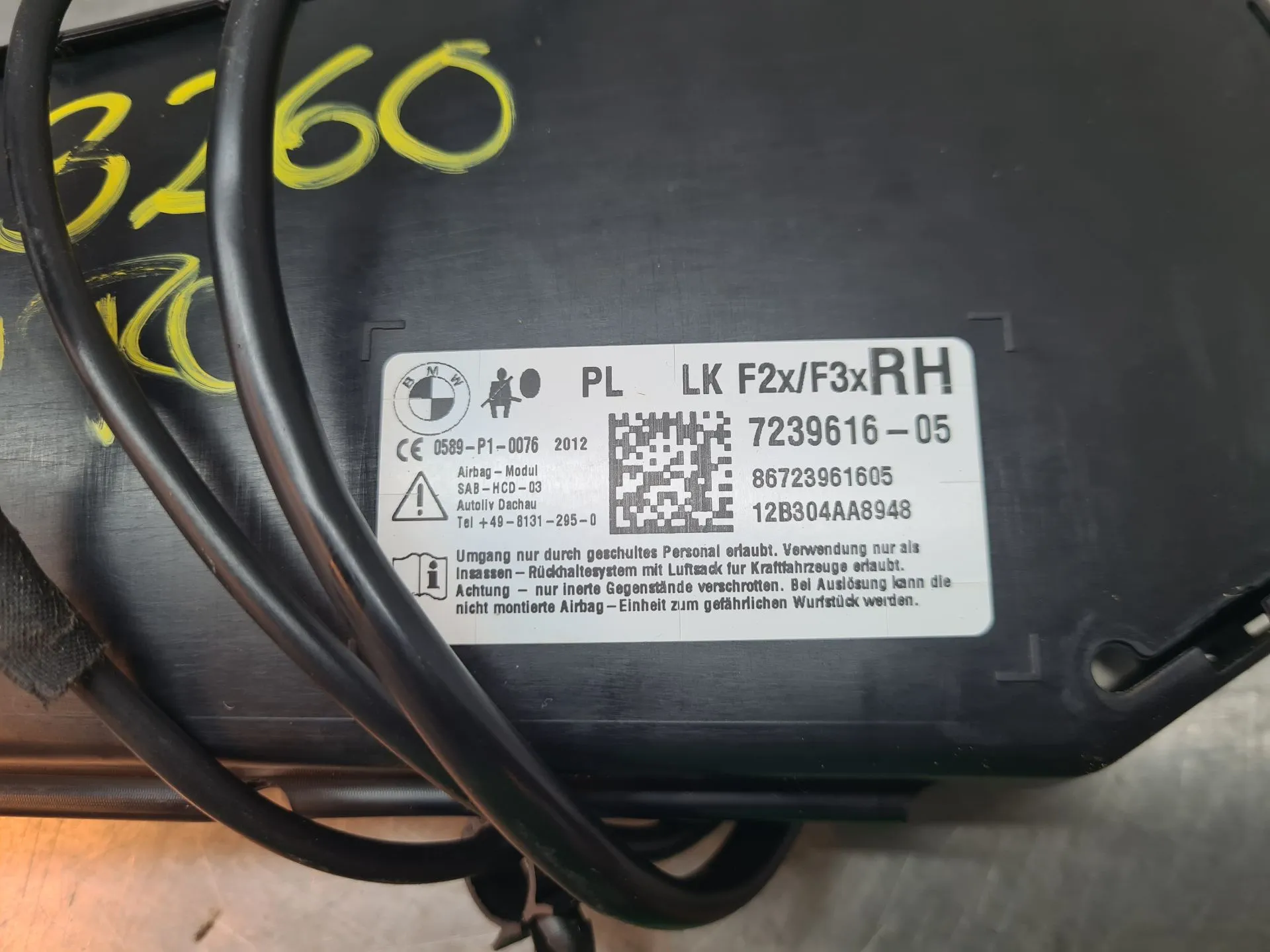 Airbag Derecho BMW 1 (F21) Imagem-3