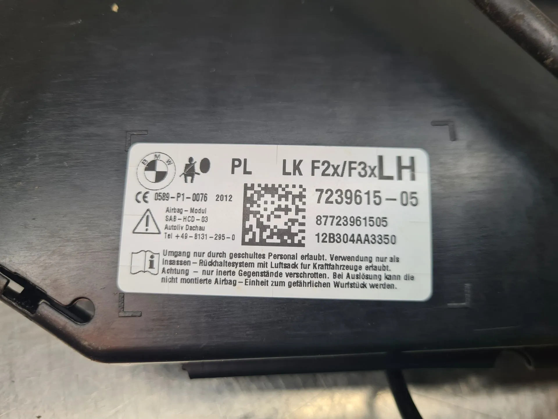 Airbag Izquierdo BMW 1 (F21) Imagem-3