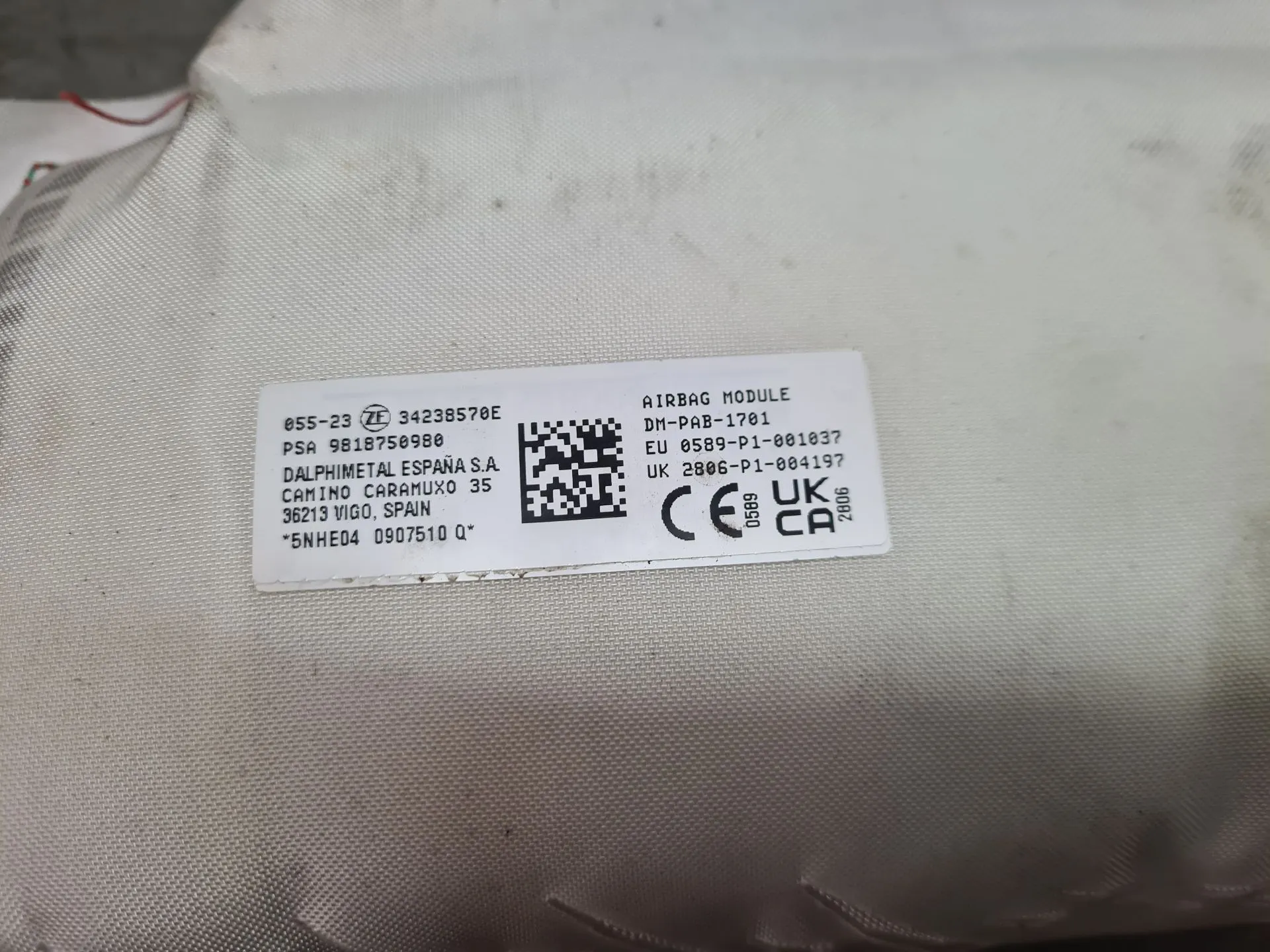 Airbag passageiro CITROËN Berlingo (K9) Imagem-1