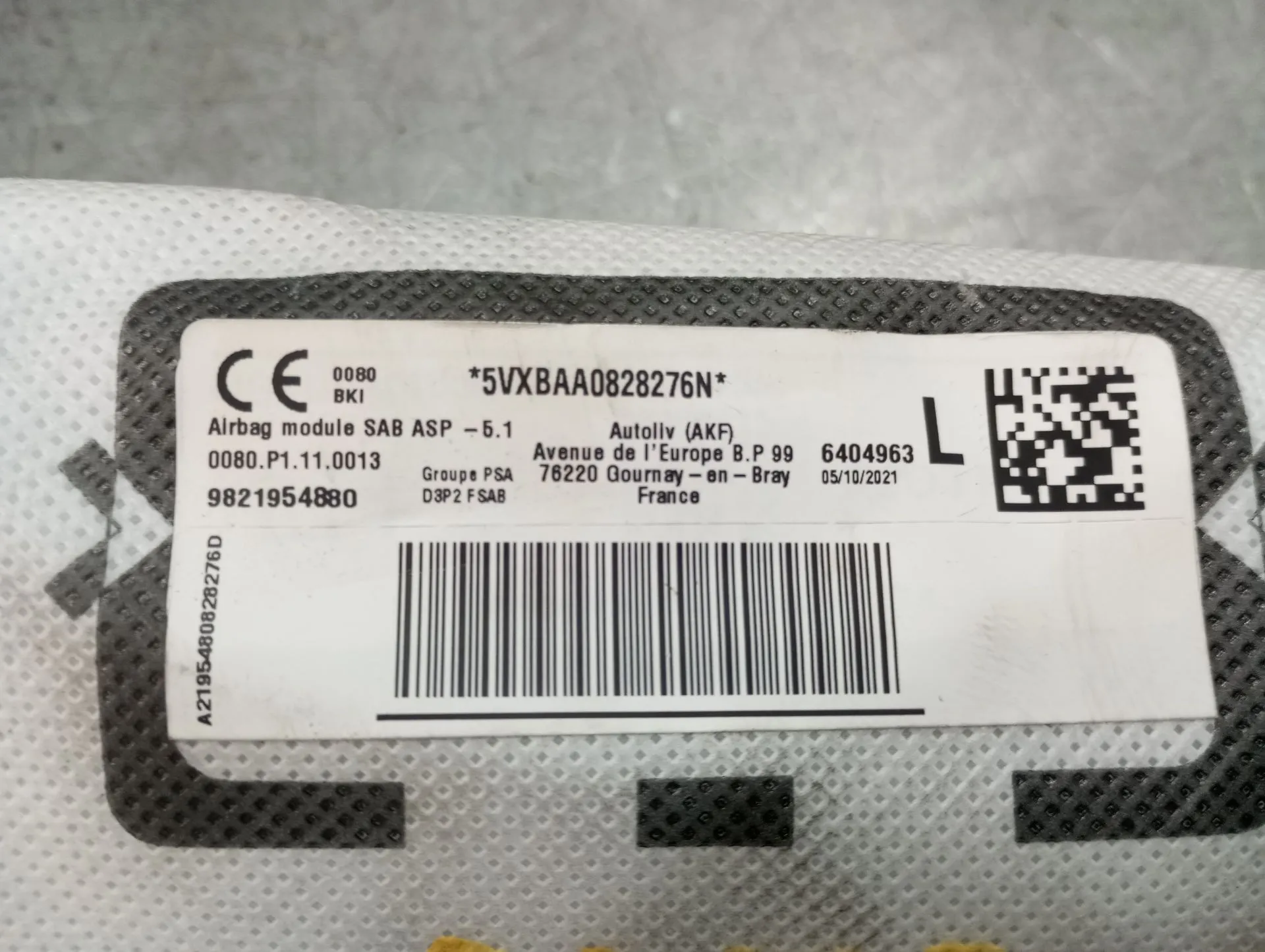 Right Seat Airbag PEUGEOT 2008 II (U_) Imagem-4