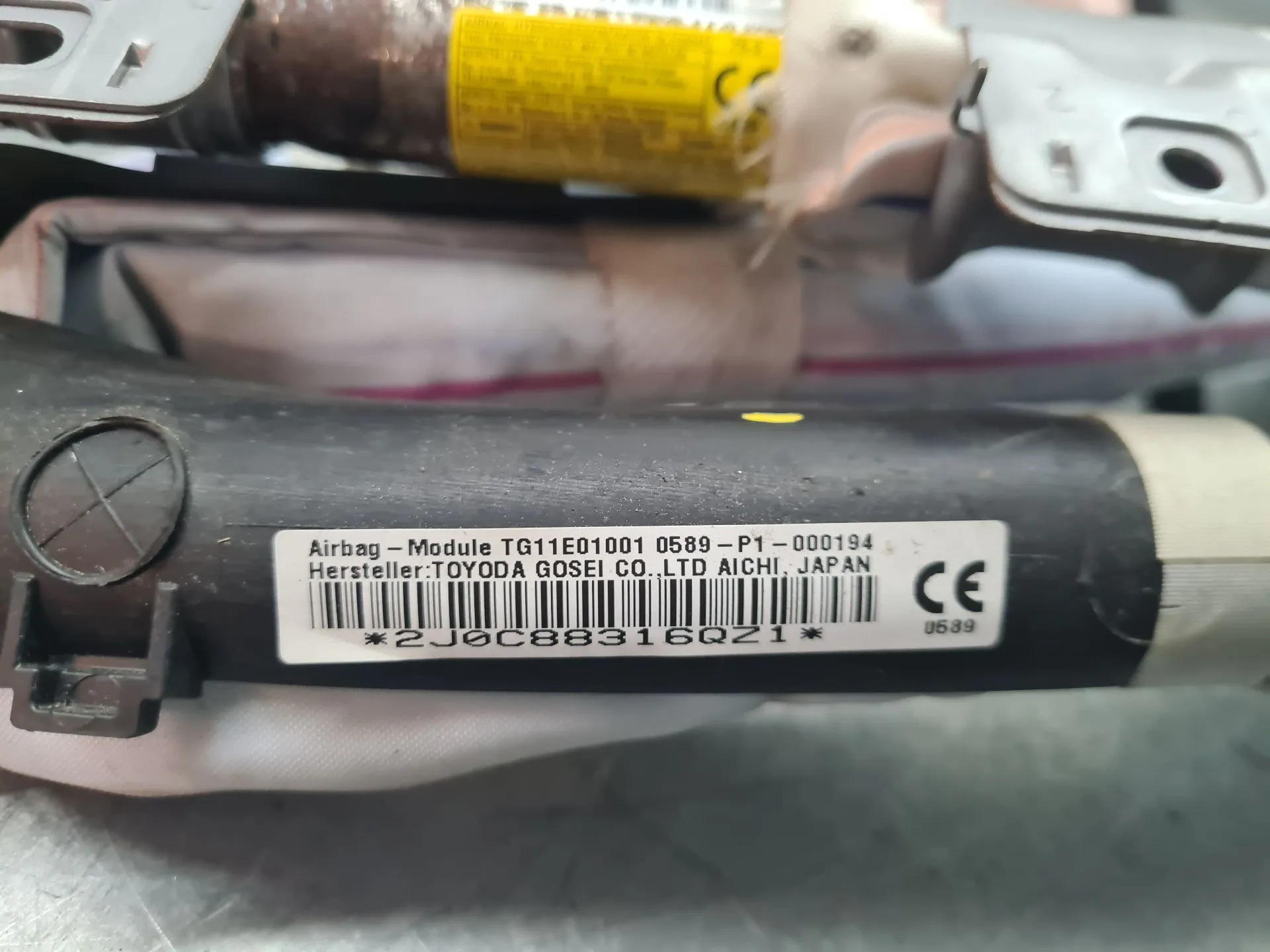 Airbag Rideau Droite TOYOTA Auris Touring Sports (_E18_) Imagem-3