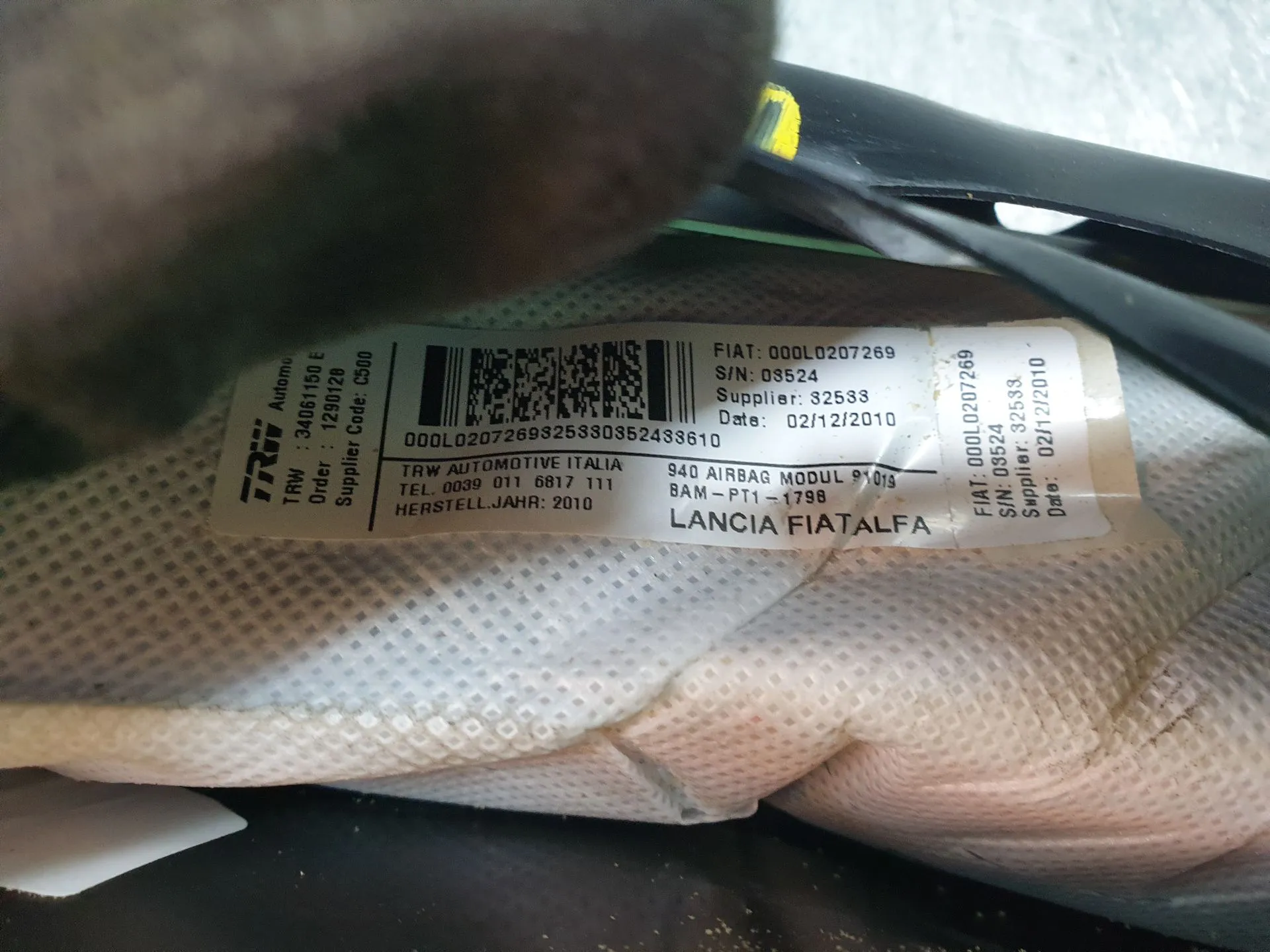 Airbag Sinistro ALFA ROMEO Giulietta (940_) Imagem-2