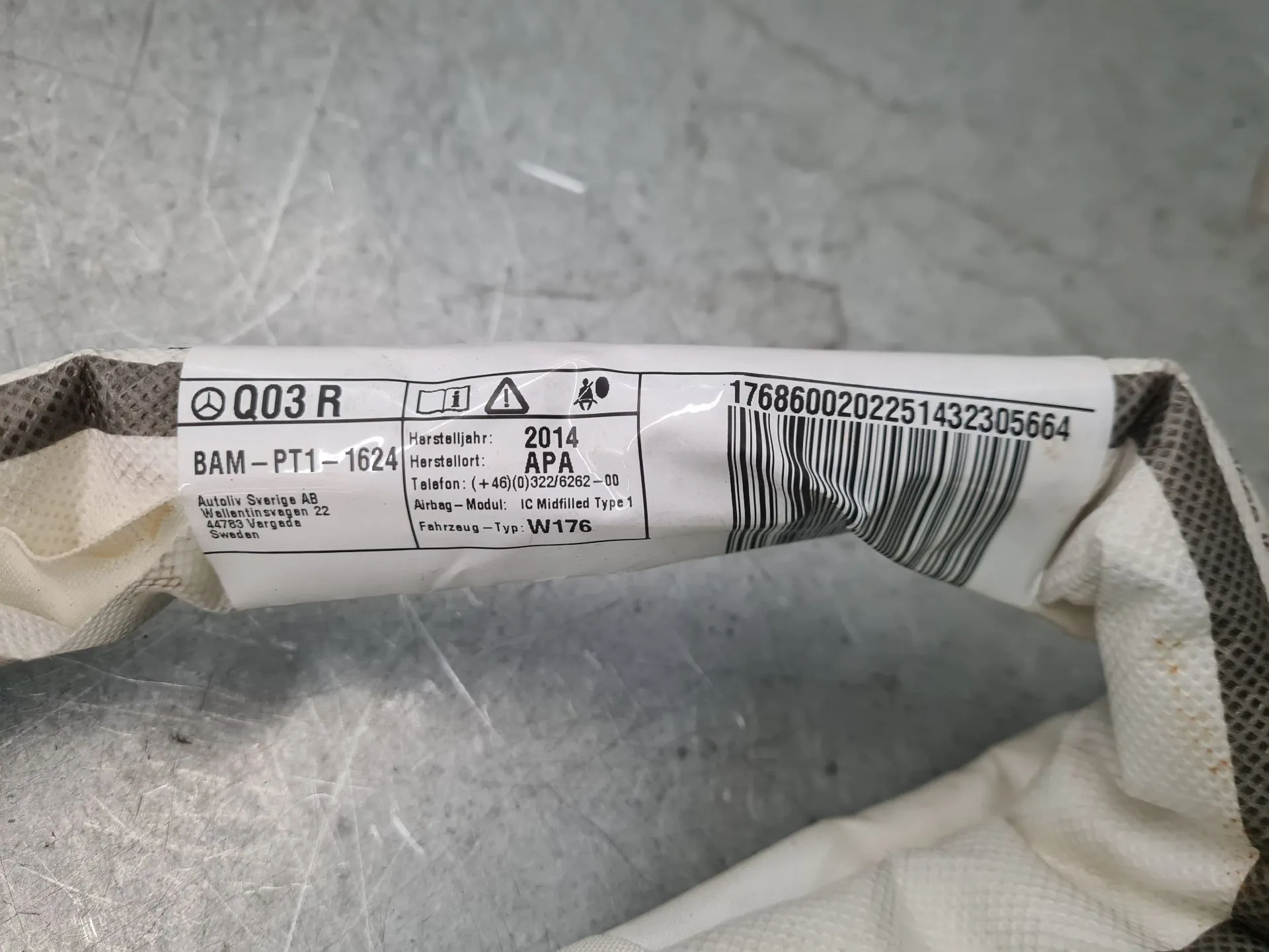 Airbag a Tendina Destra MERCEDES-BENZ Classe A (W176) Imagem-3